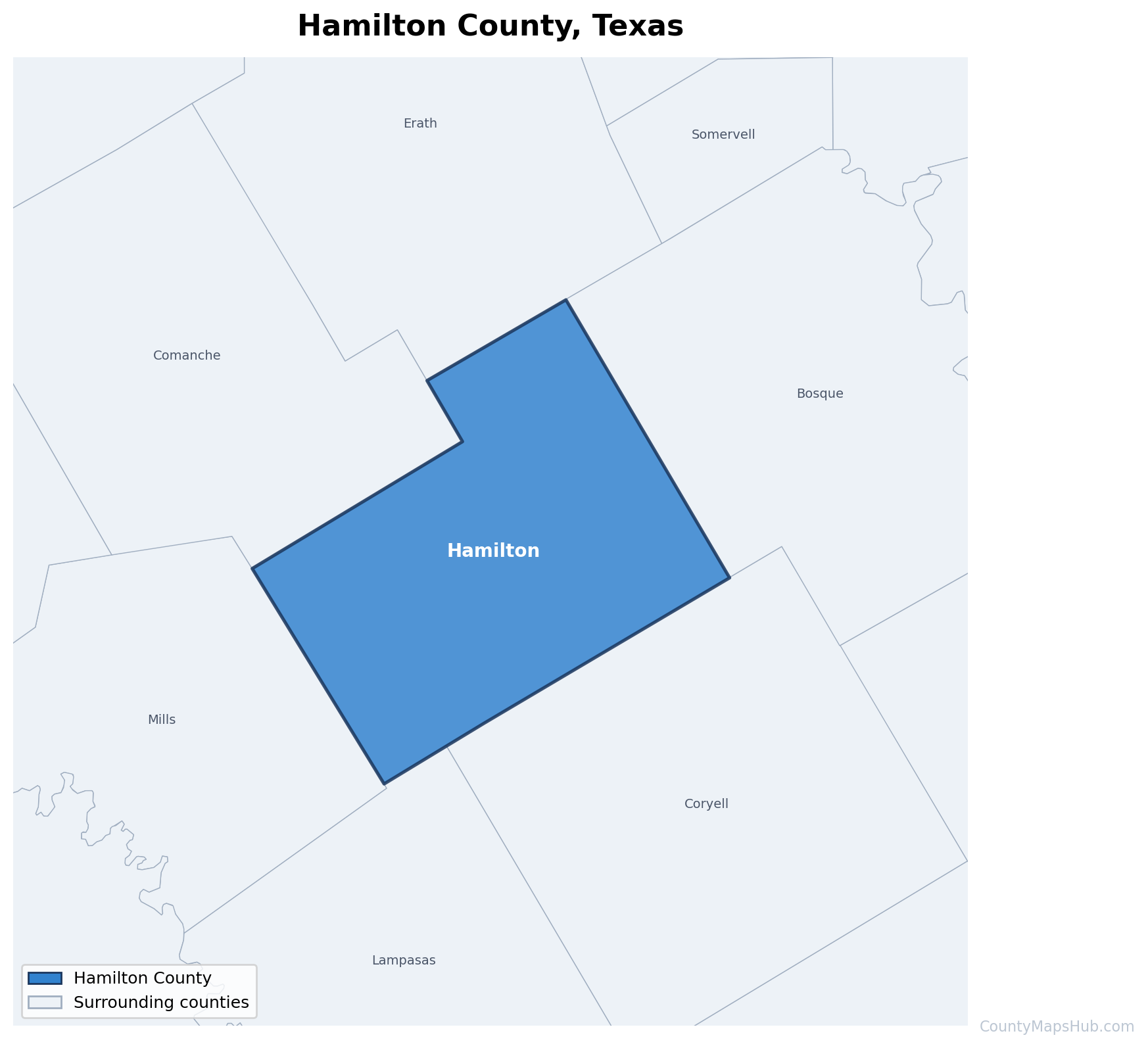 Hamilton County map