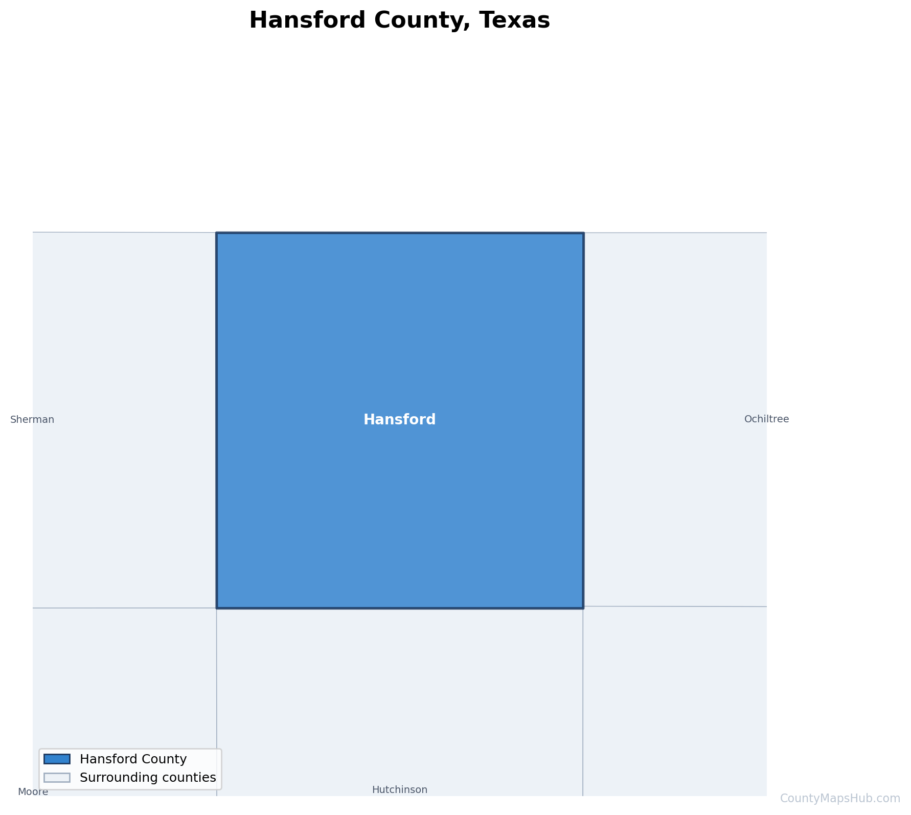 Hansford County map