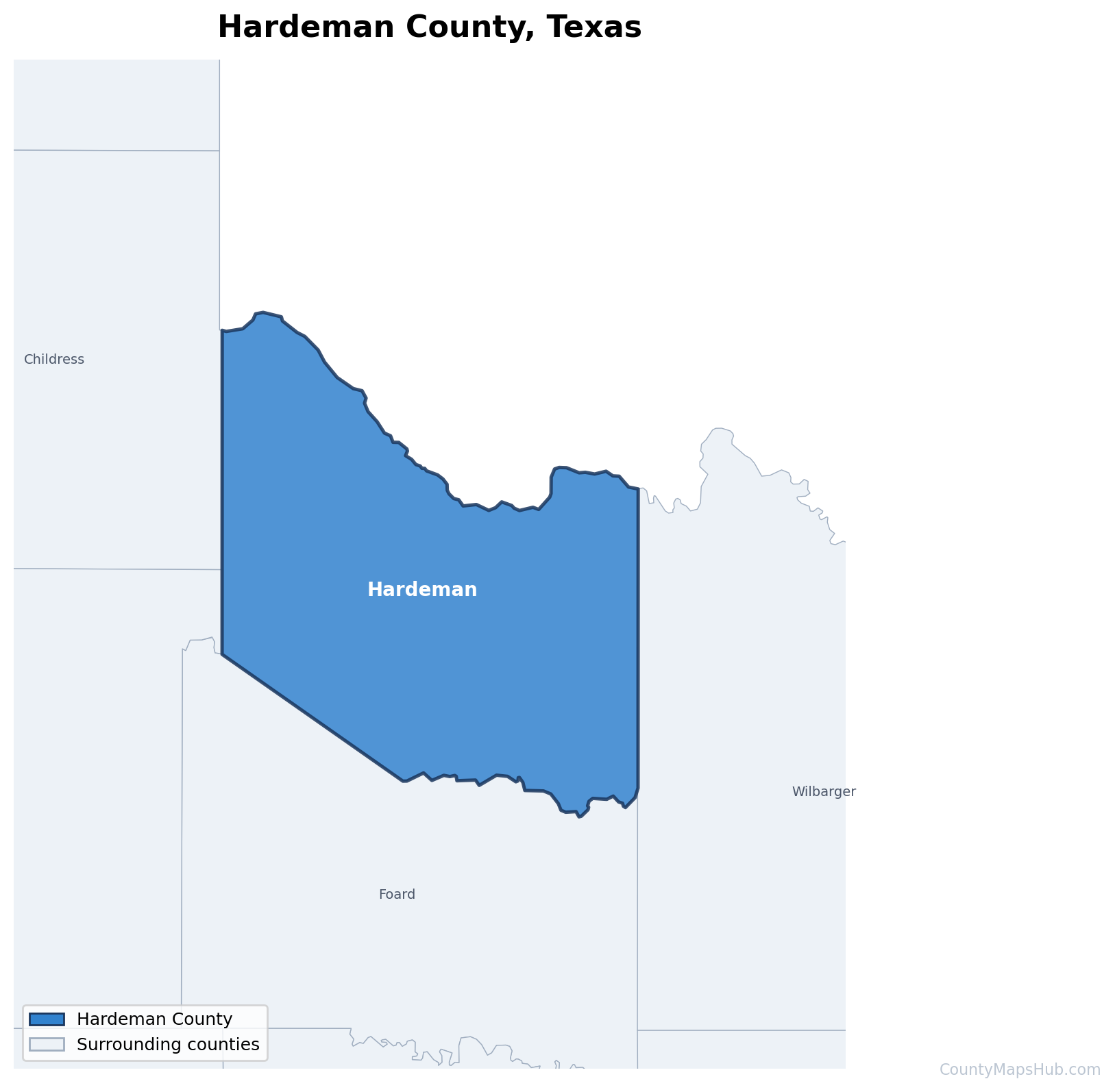 Hardeman County map