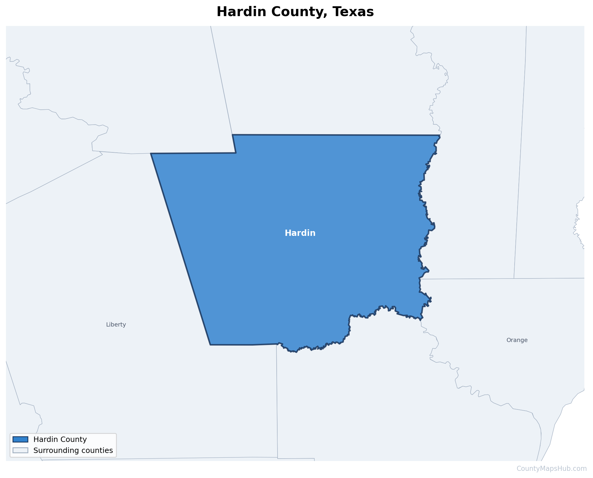 Hardin County map