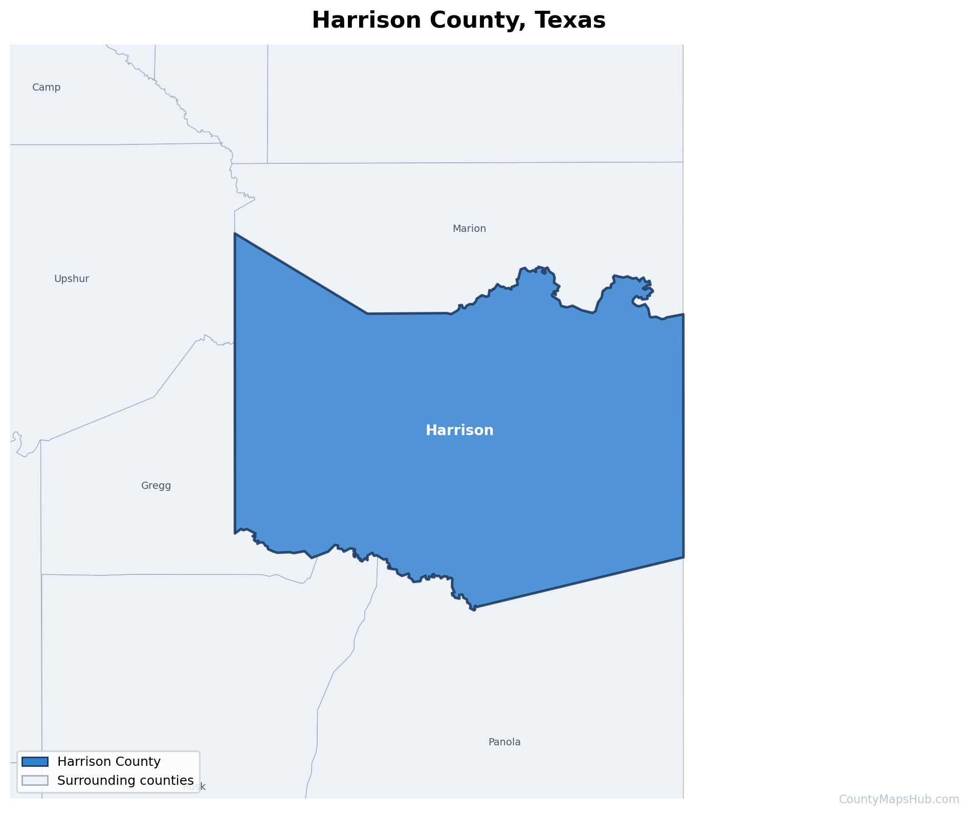 Harrison County map