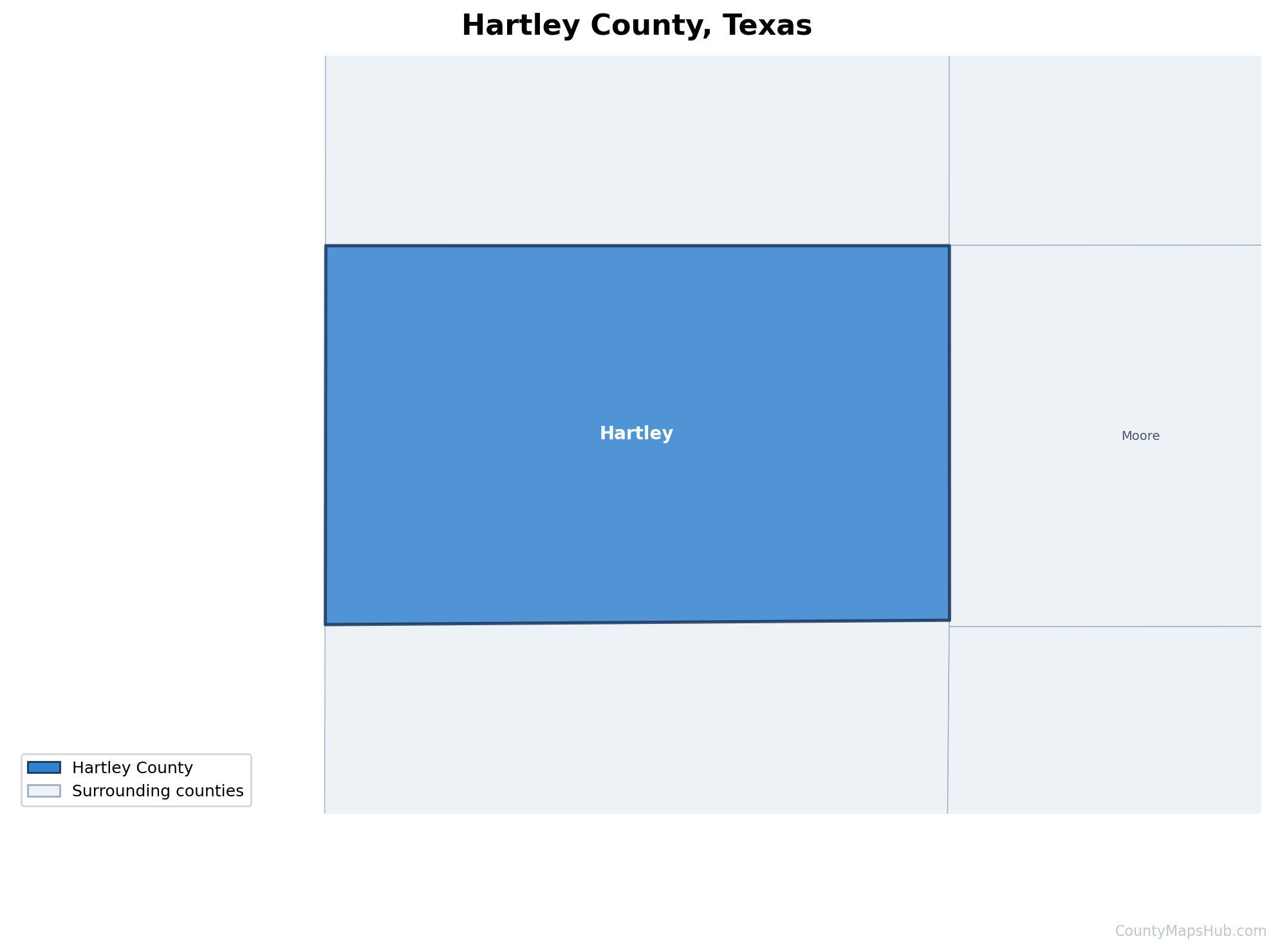 Hartley County map
