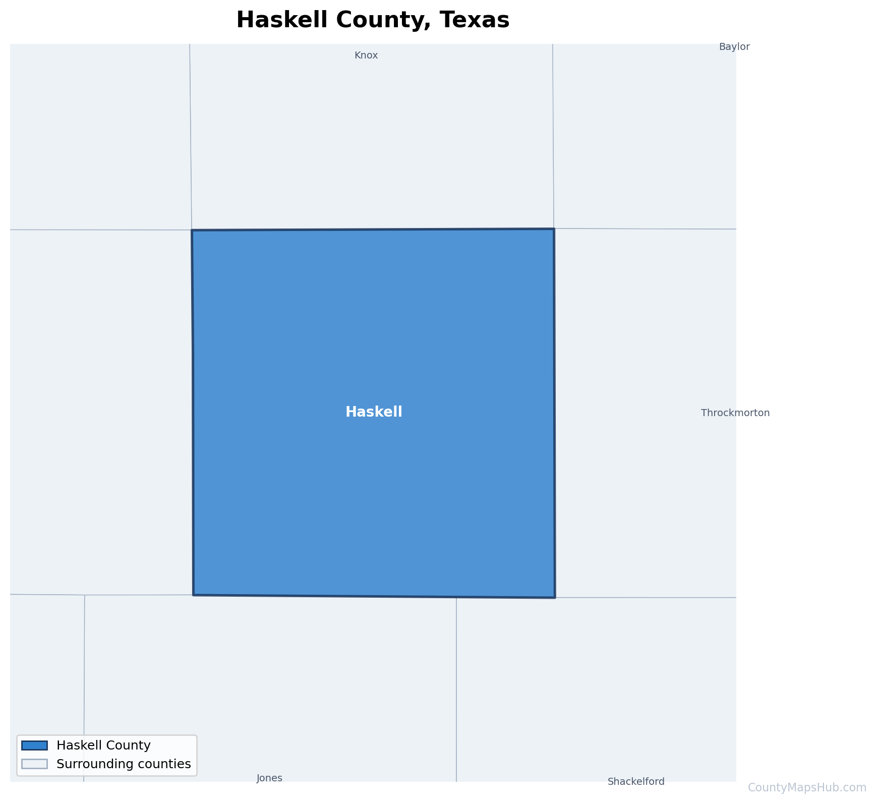 Haskell County map