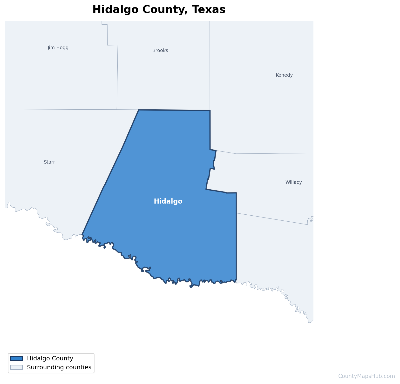 Hidalgo County map
