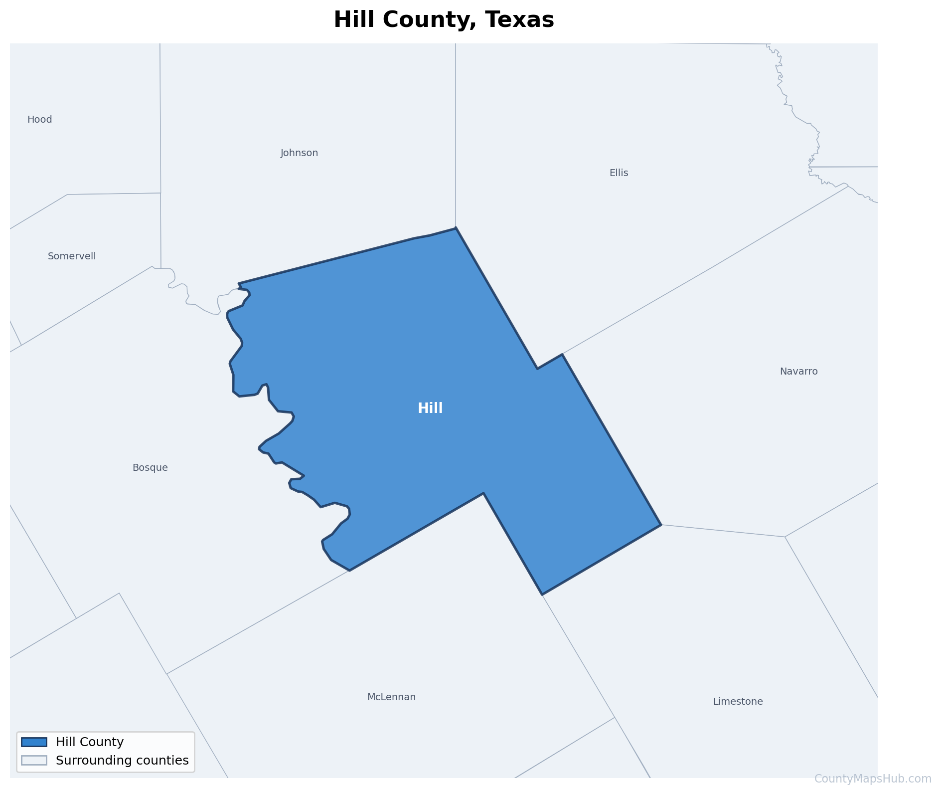 Hill County map