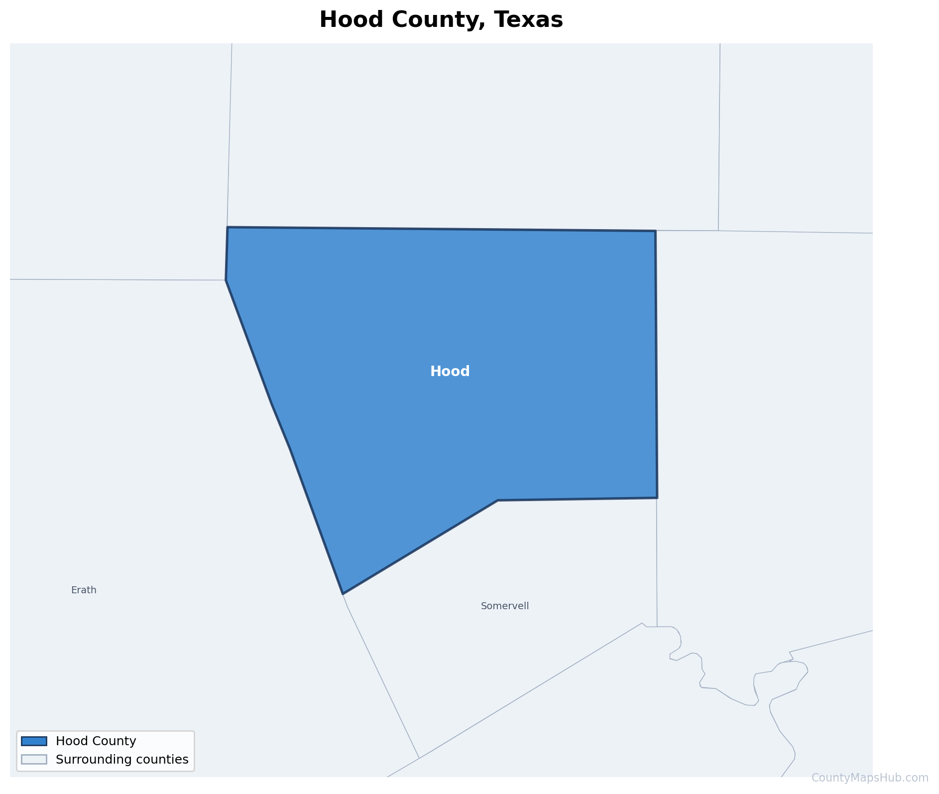 Hood County map