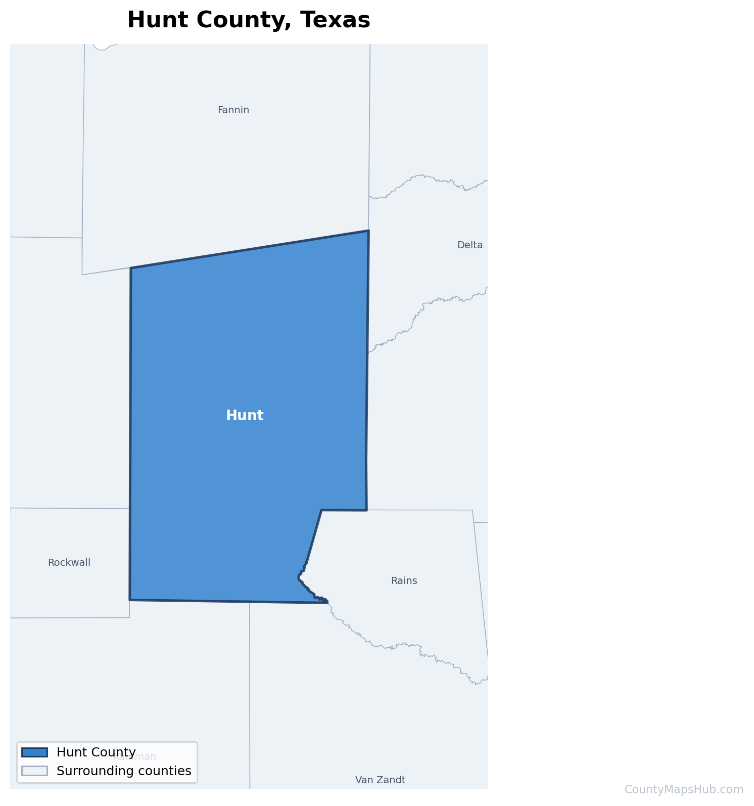 Hunt County map