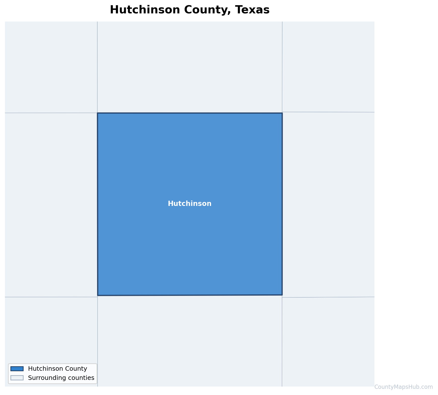 Hutchinson County map