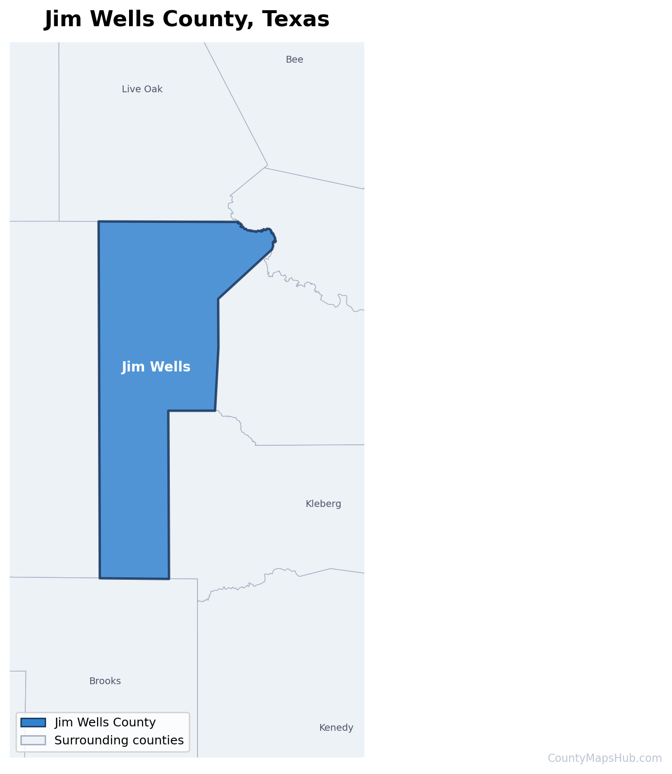 Jim Wells County map