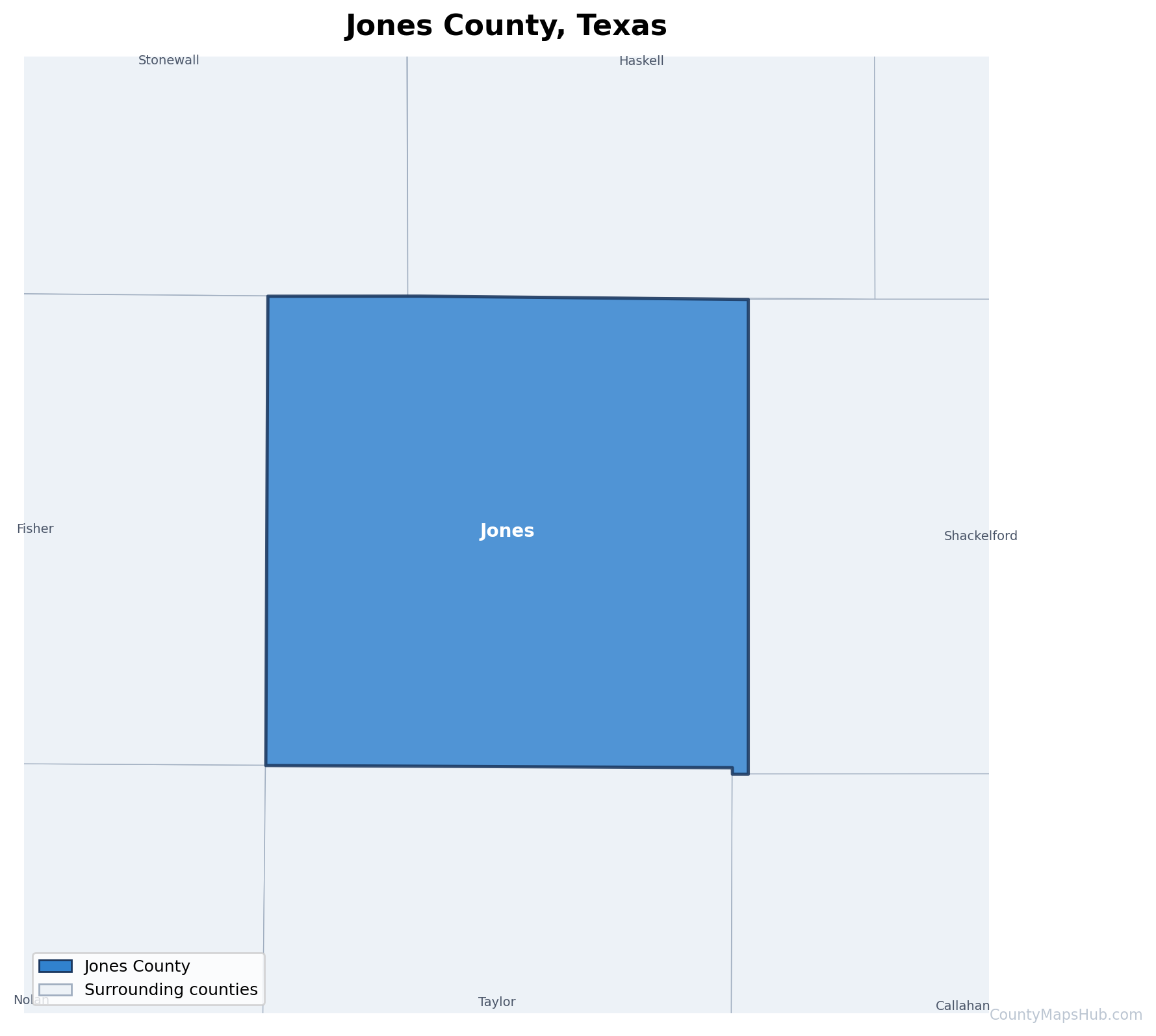 Jones County map