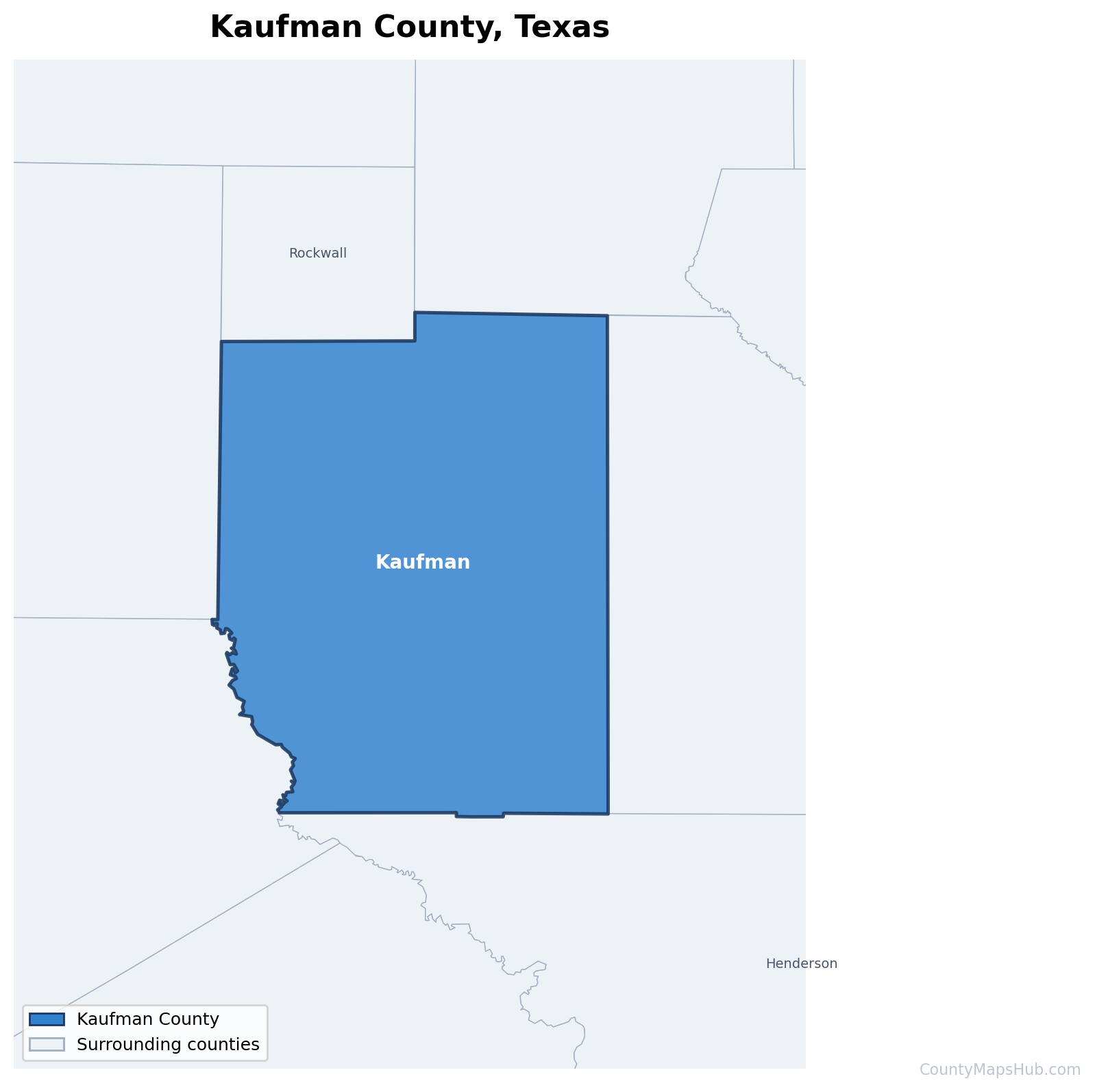 Kaufman County map