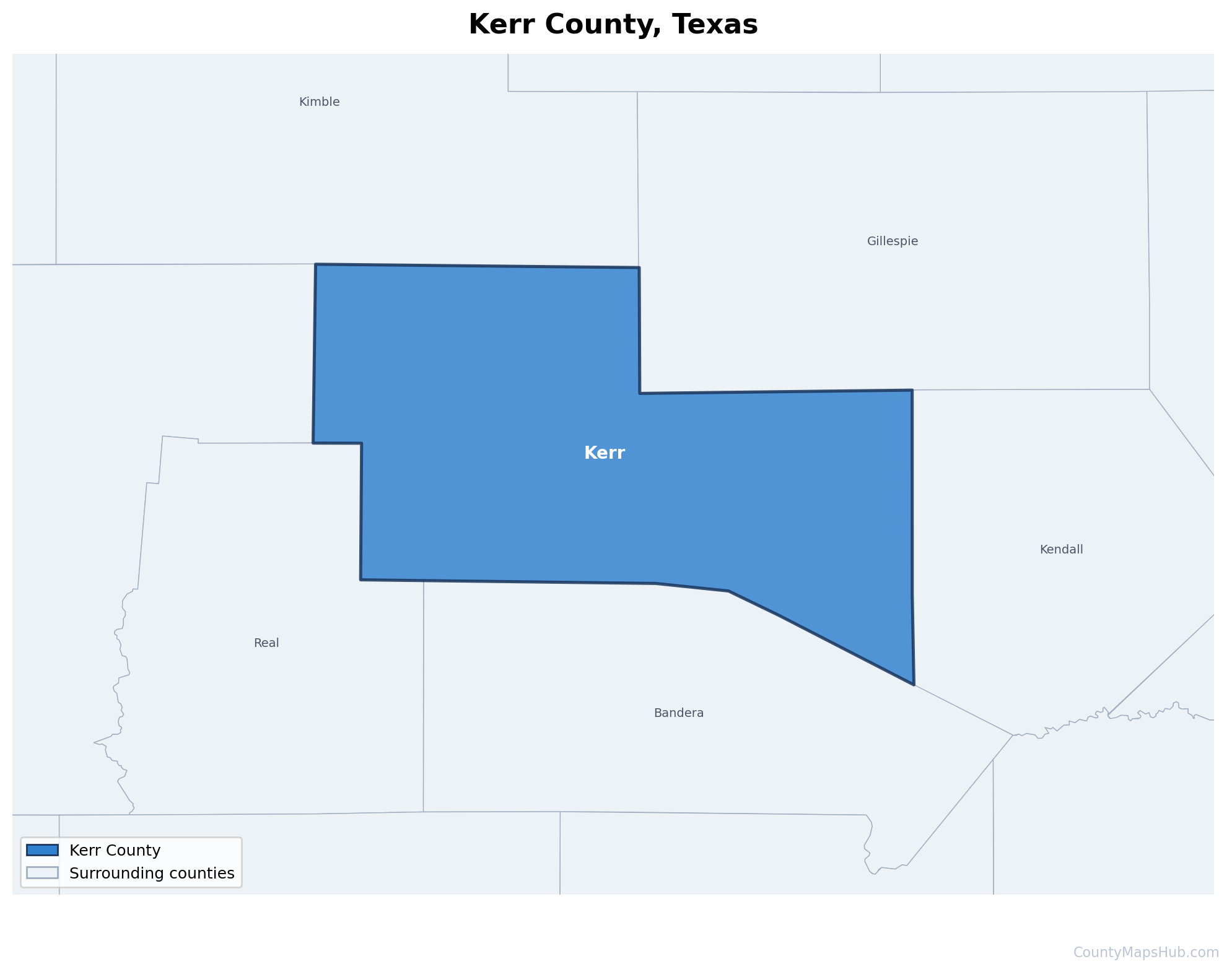 Kerr County map