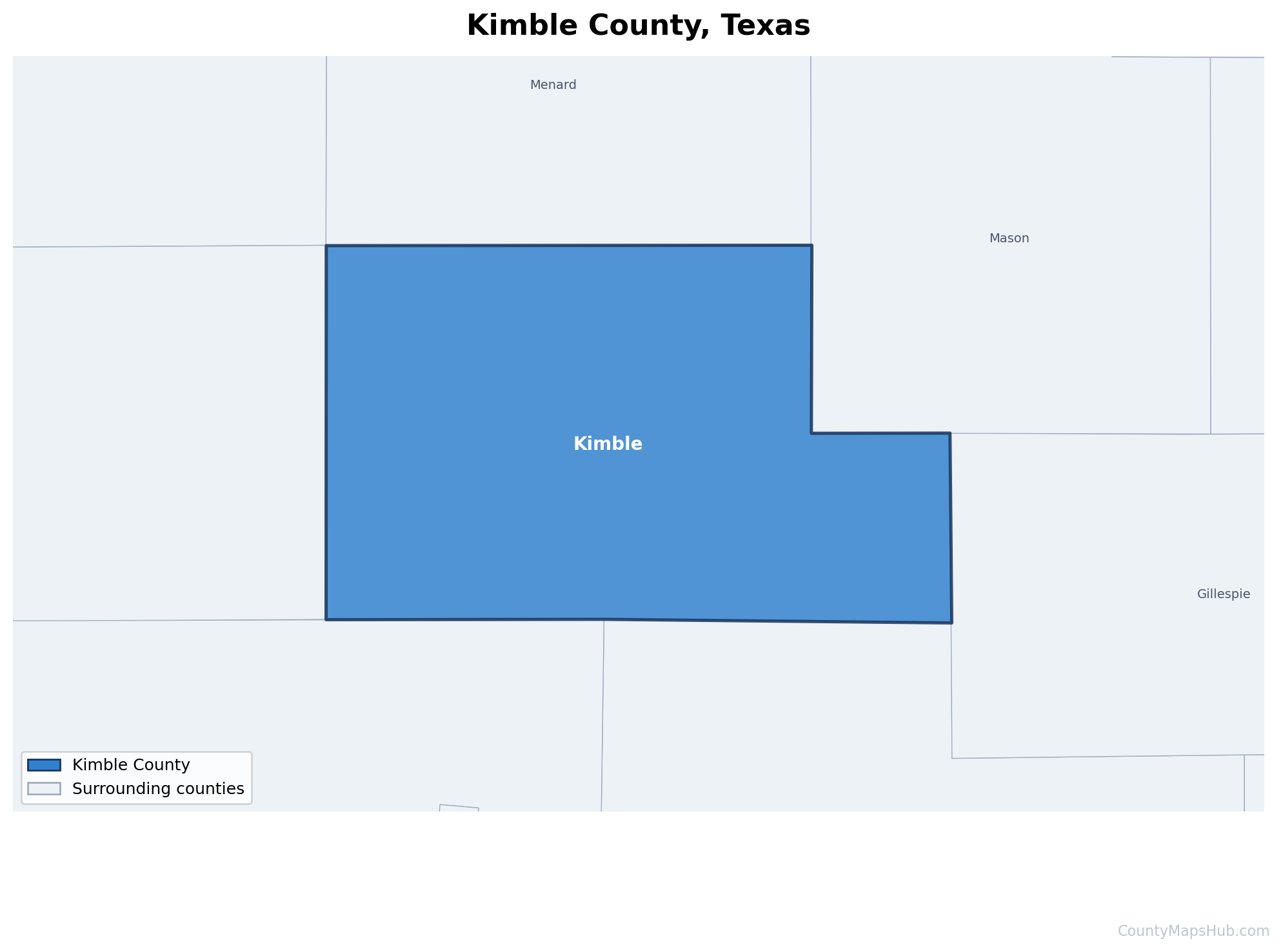 Kimble County map