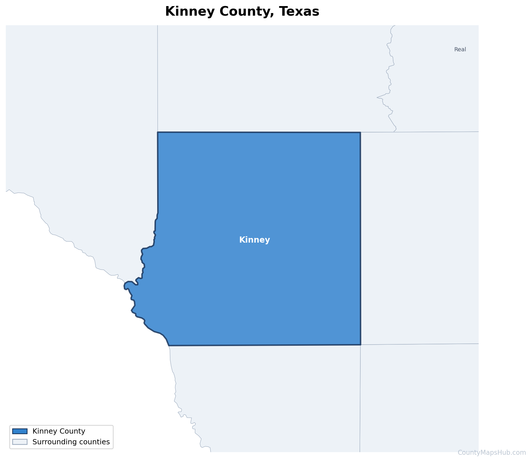 Kinney County map