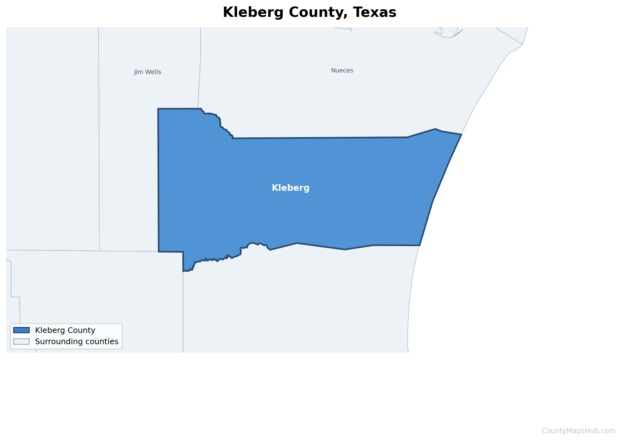 Kleberg County map