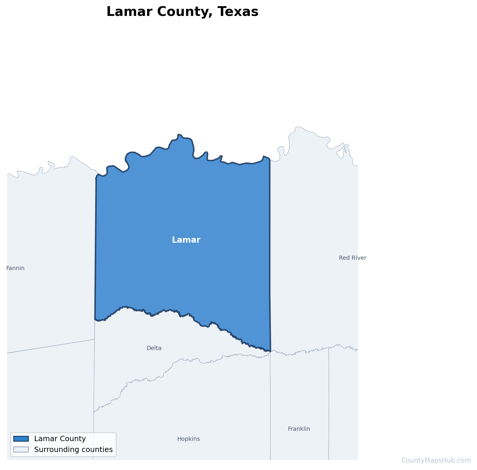 Lamar County map
