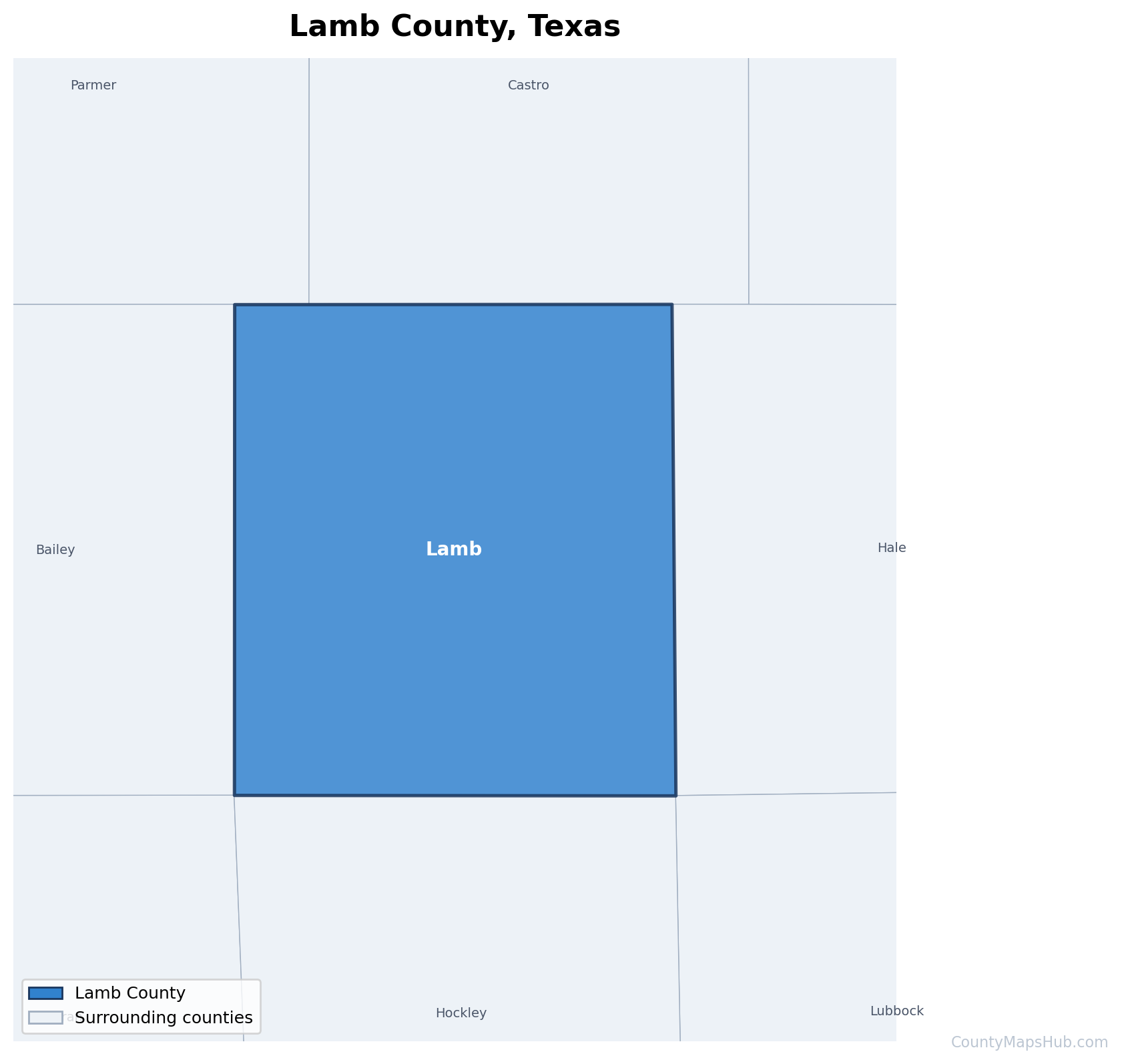 Lamb County map