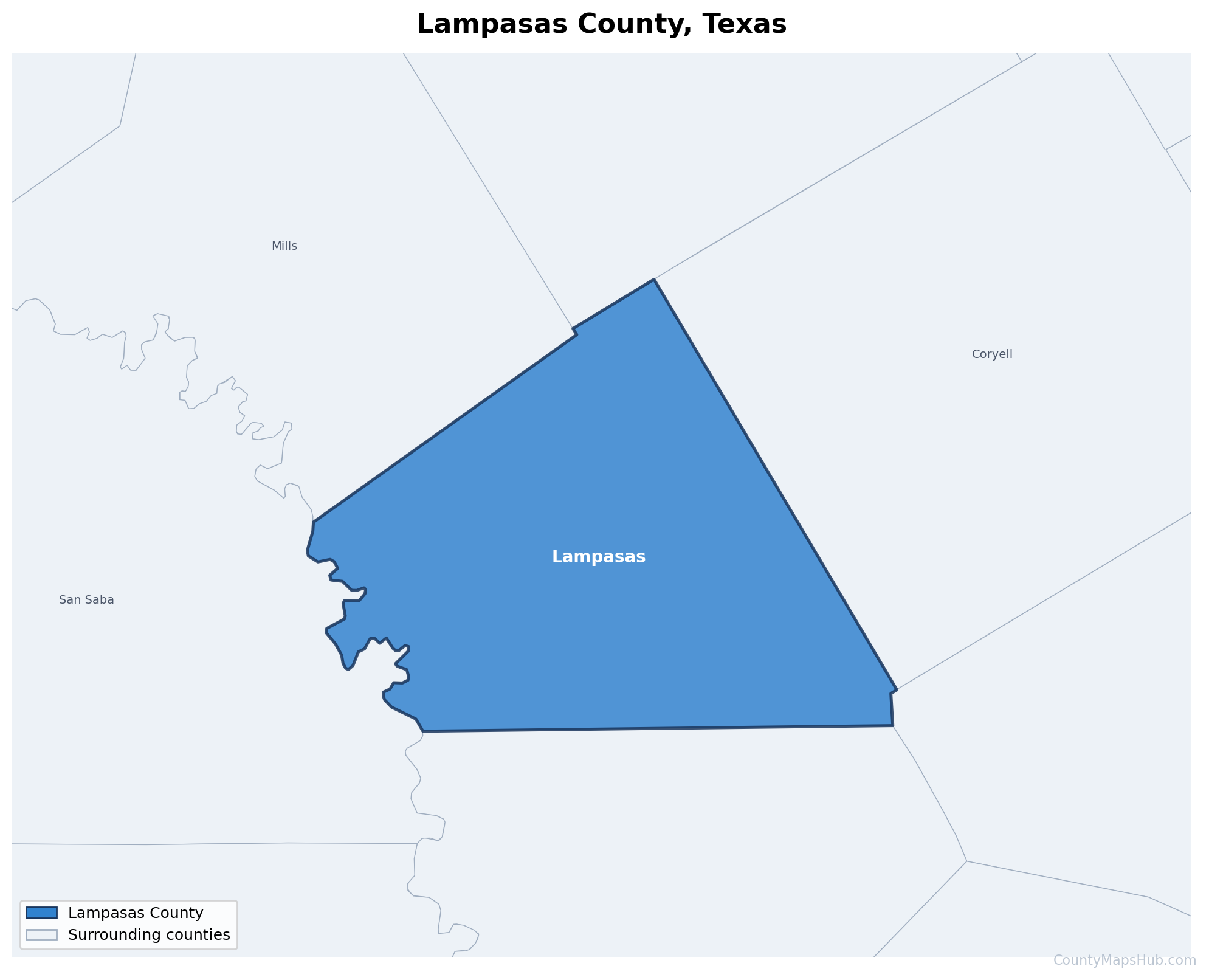 Lampasas County map