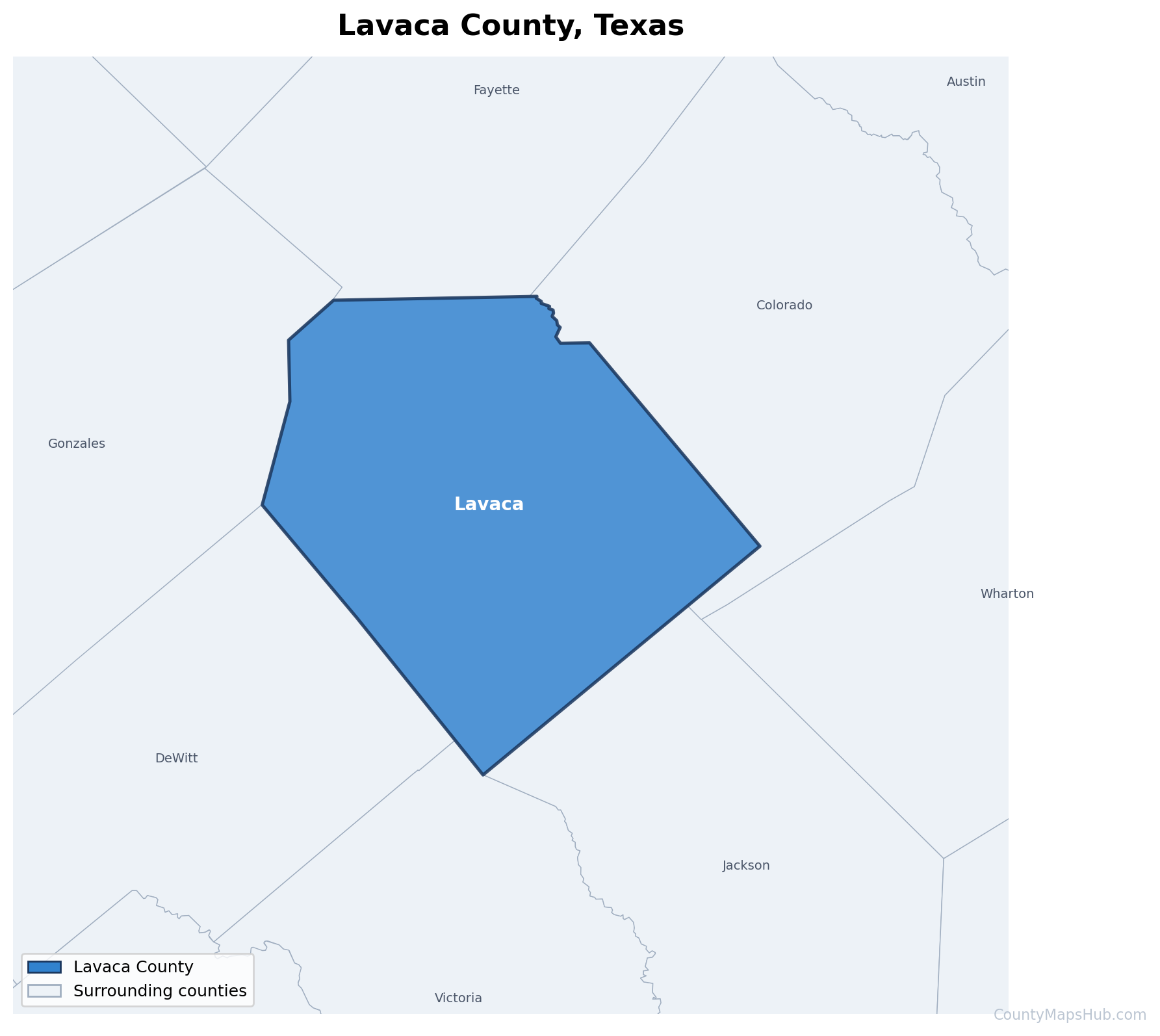 Lavaca County map
