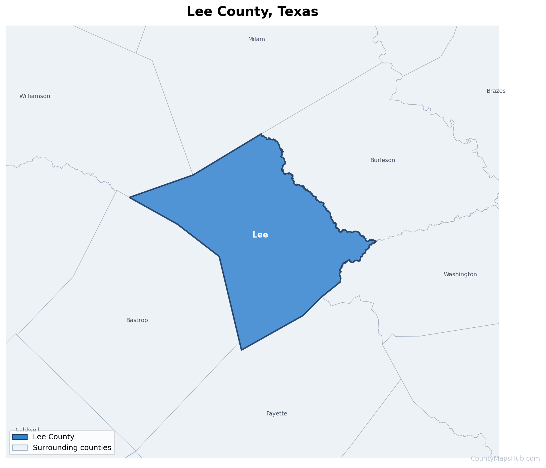 Lee County map