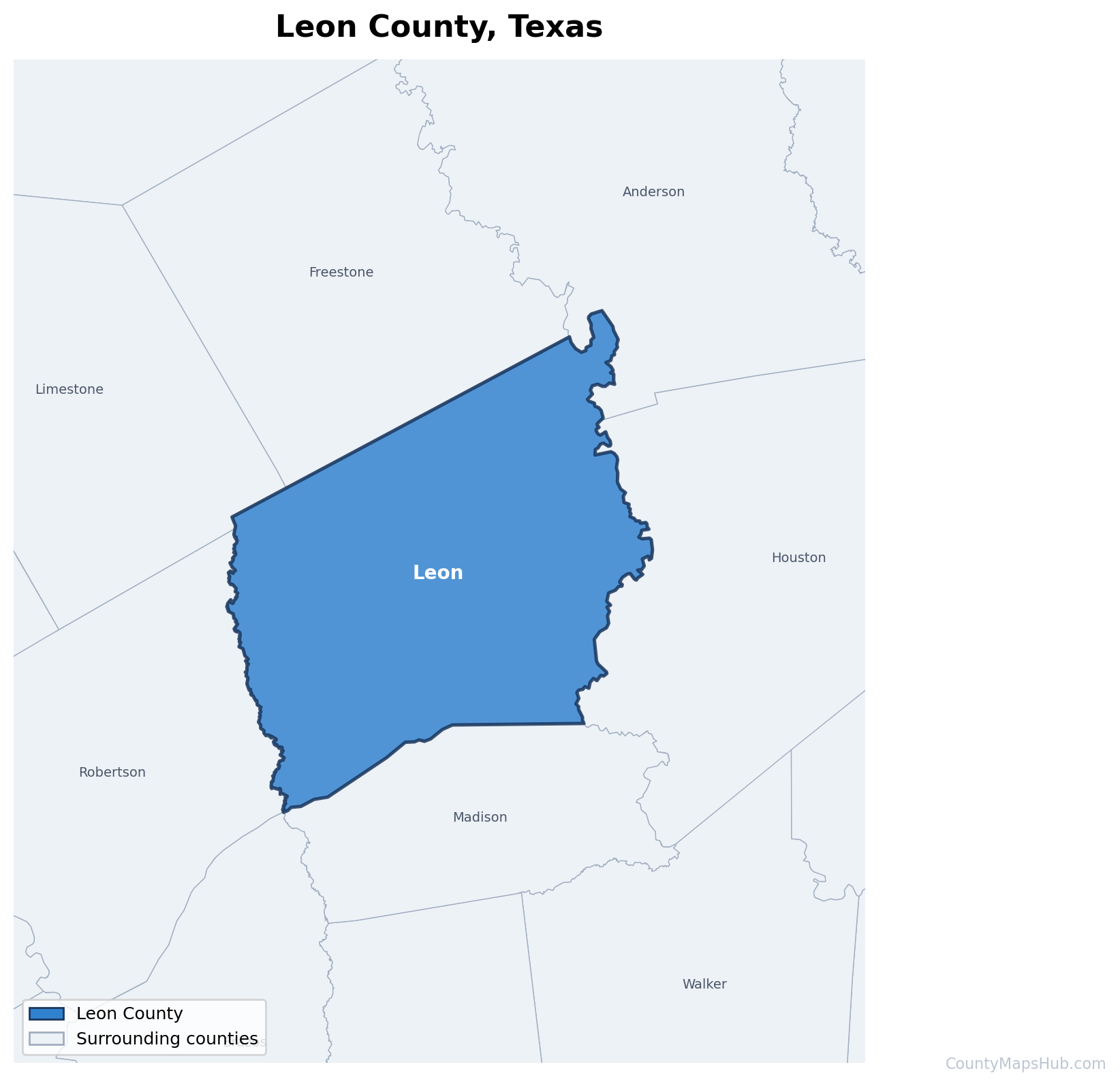 Leon County map
