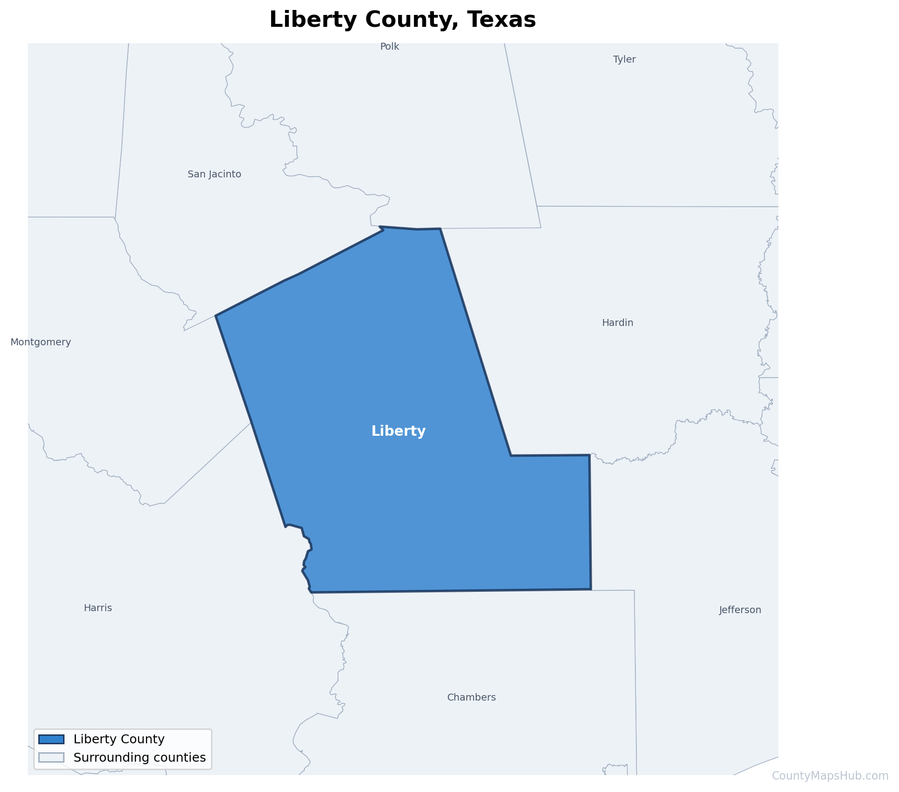 Liberty County map