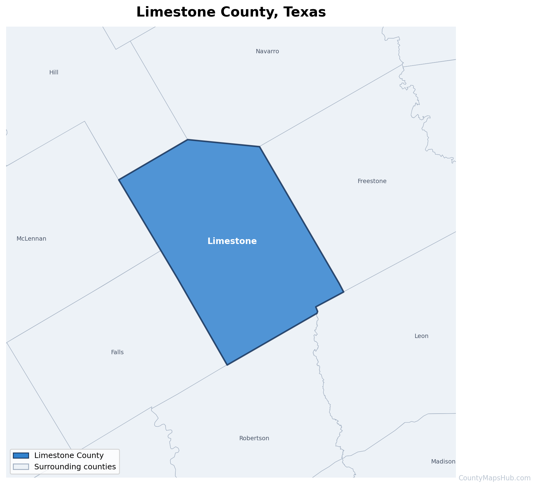 Limestone County map