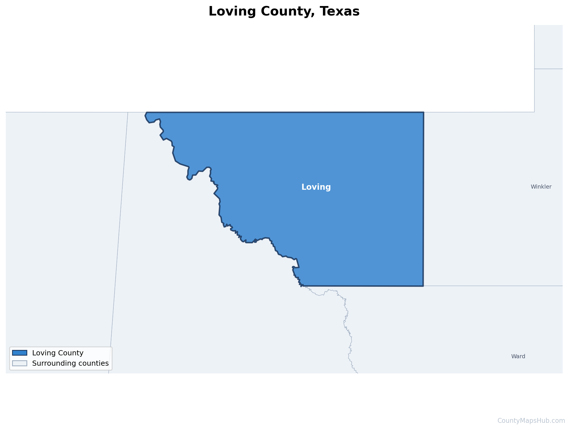 Loving County map