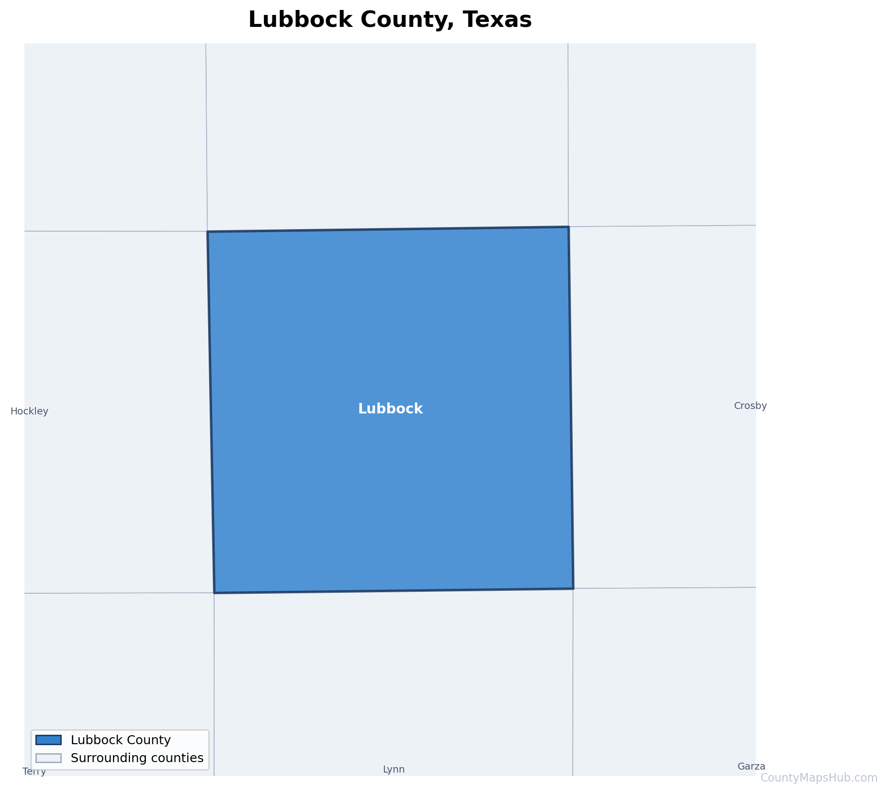 Lubbock County map