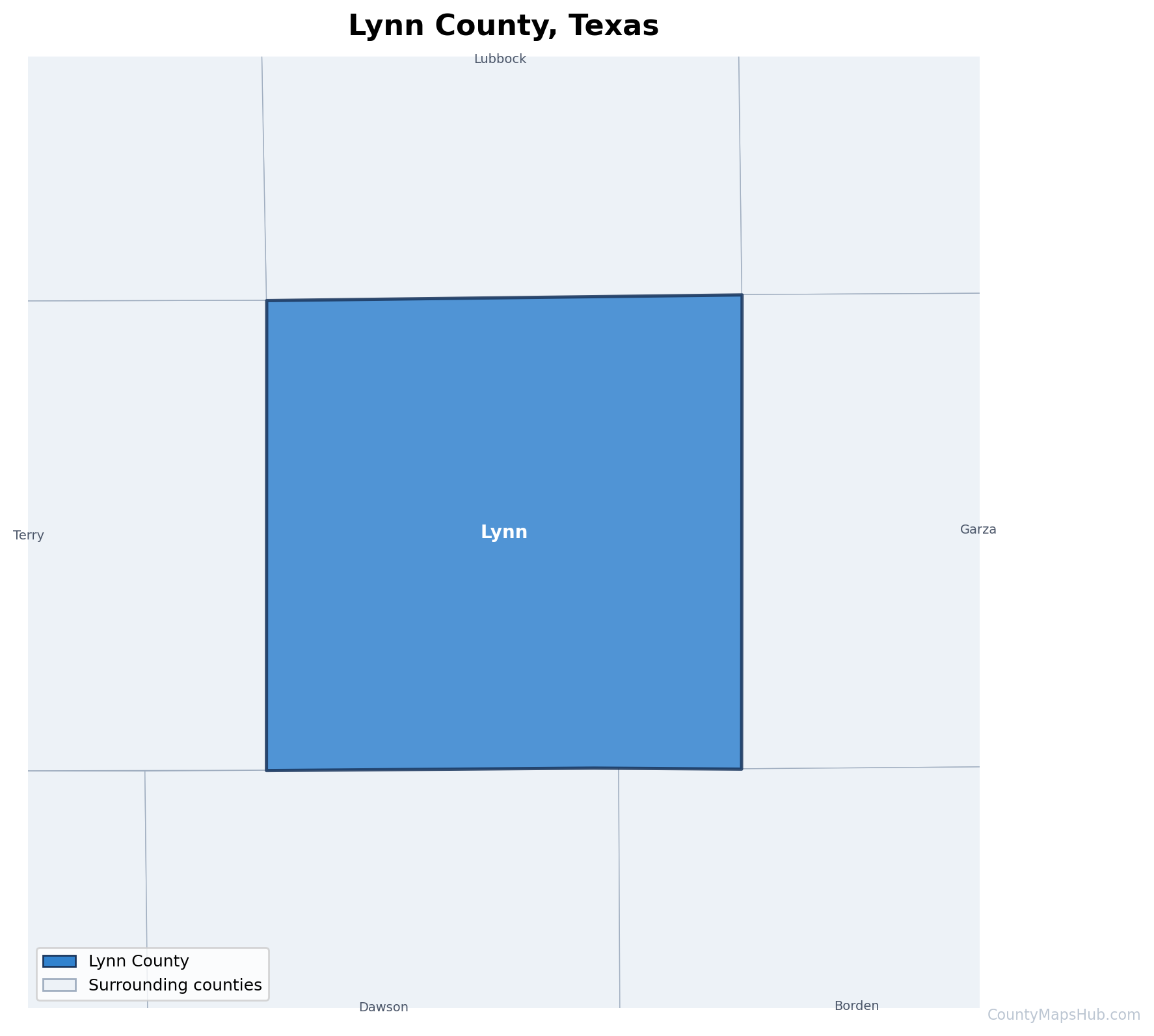 Lynn County map