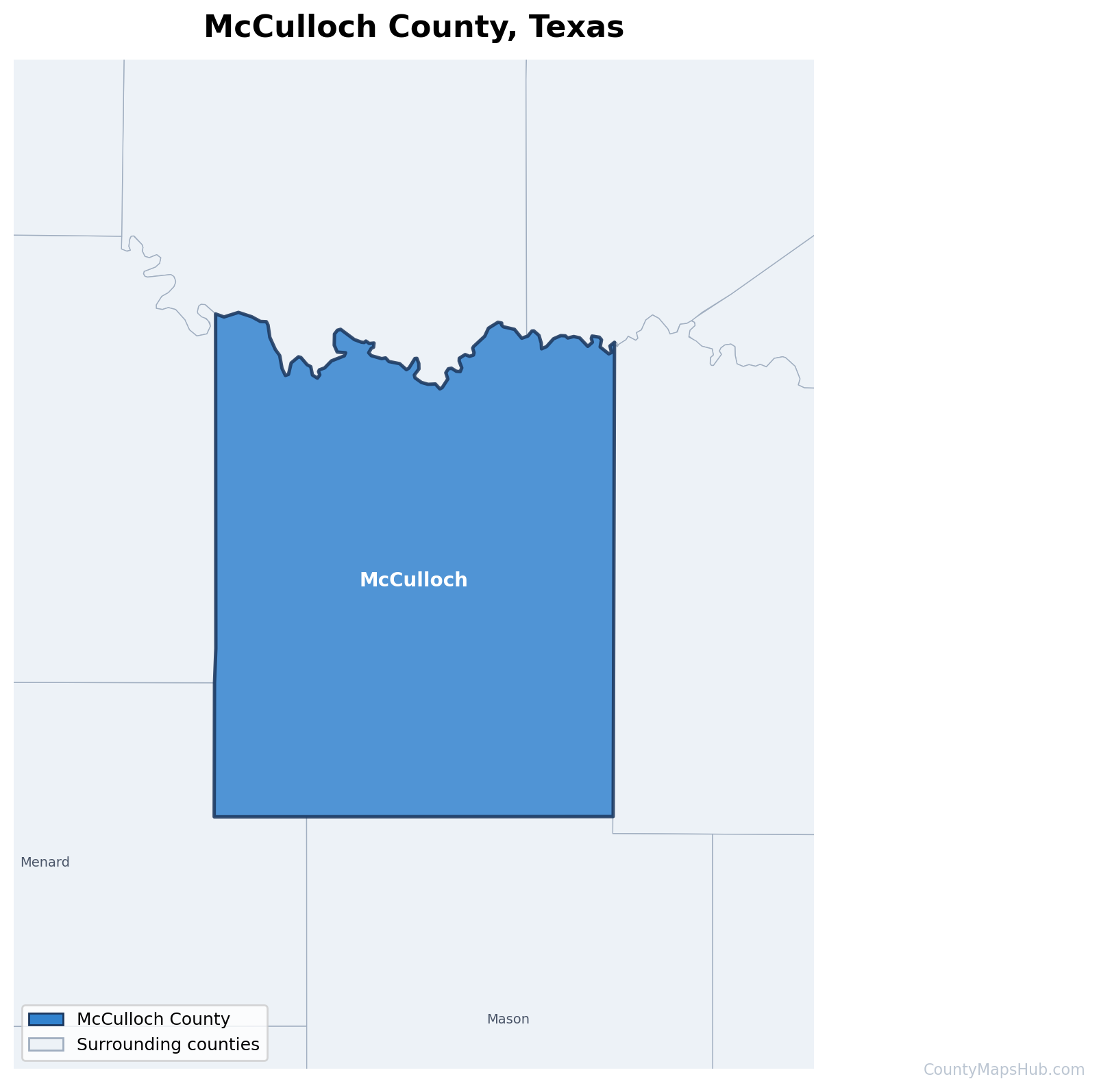 McCulloch County map