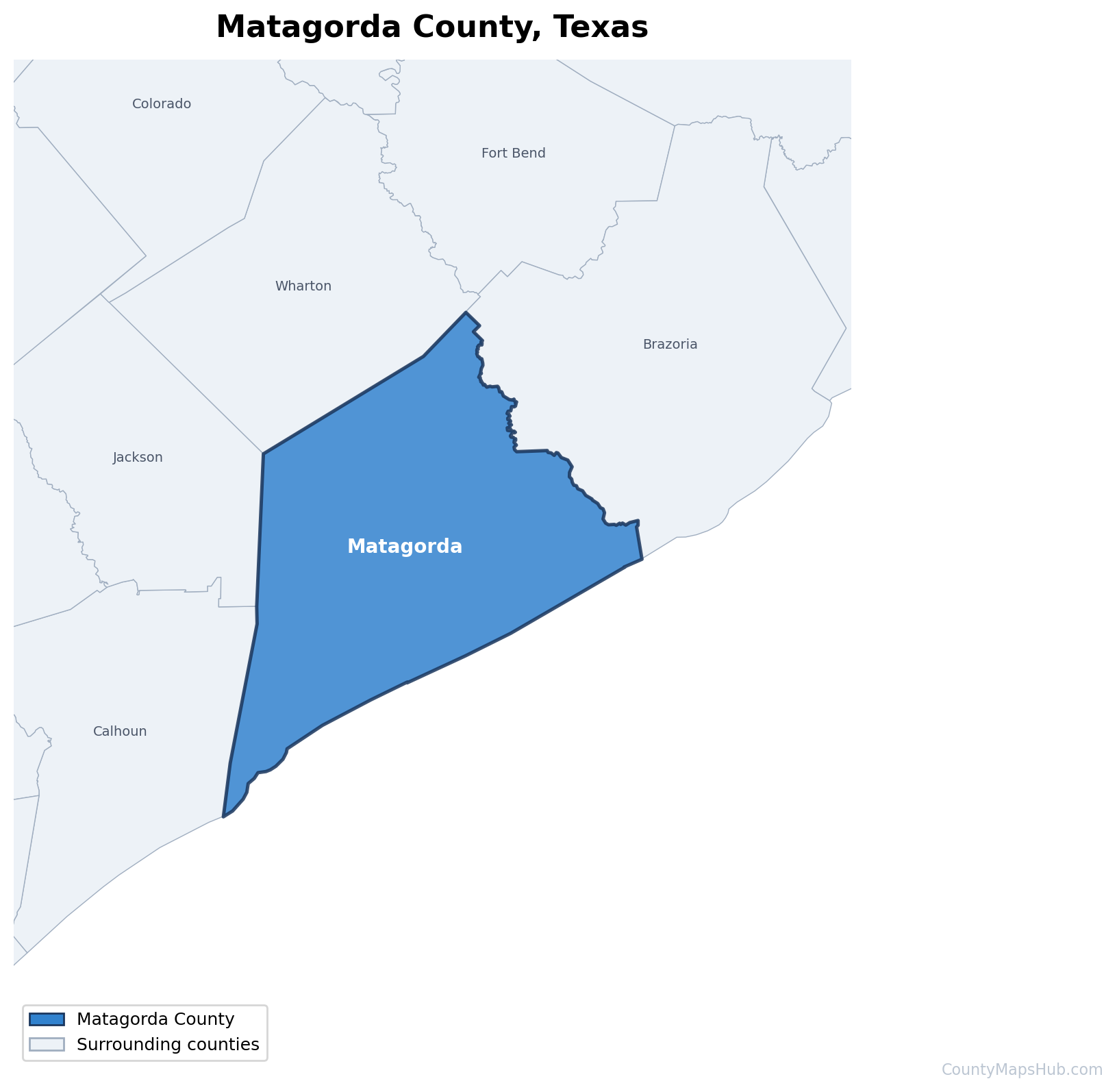 Matagorda County map