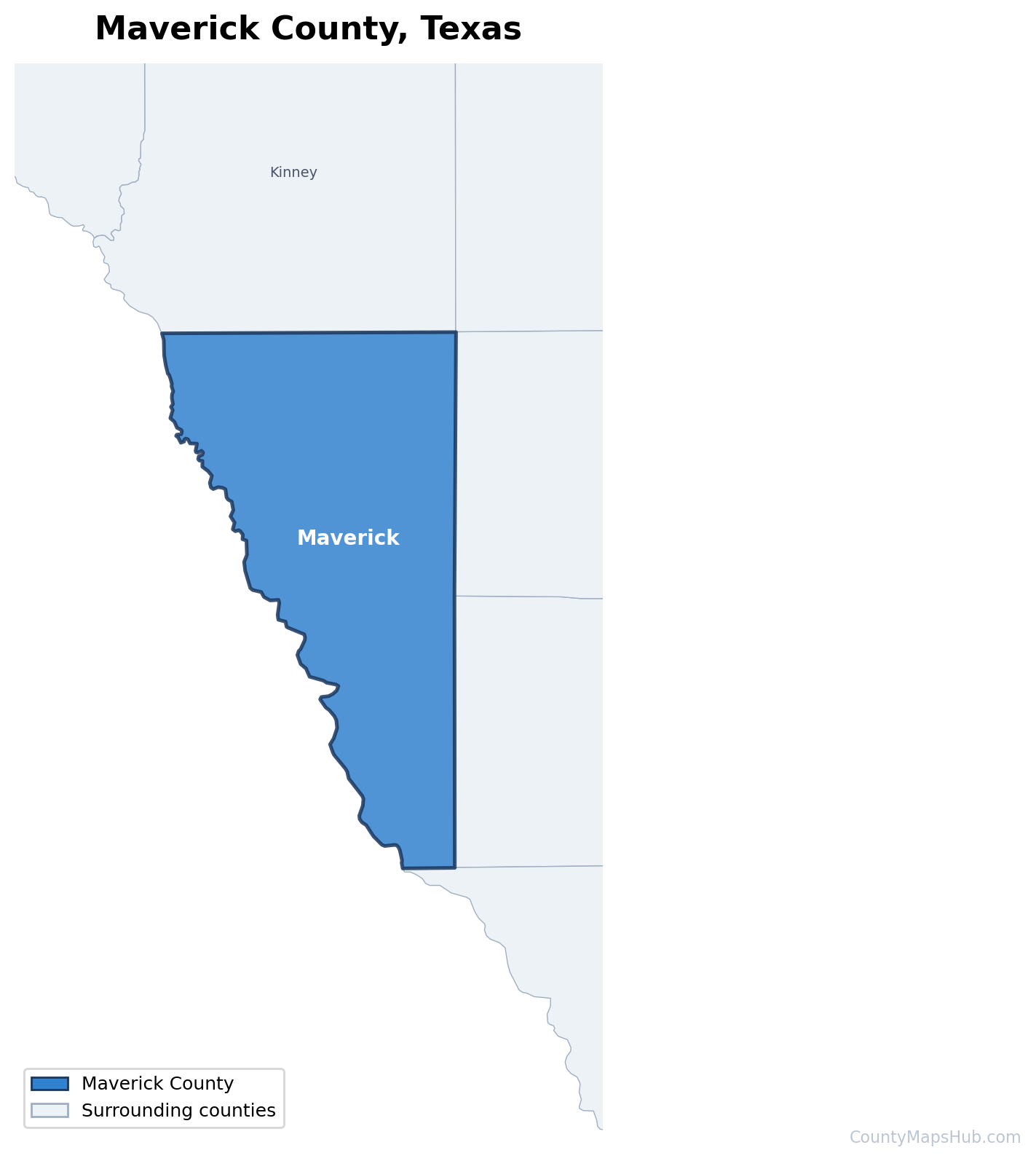Maverick County map