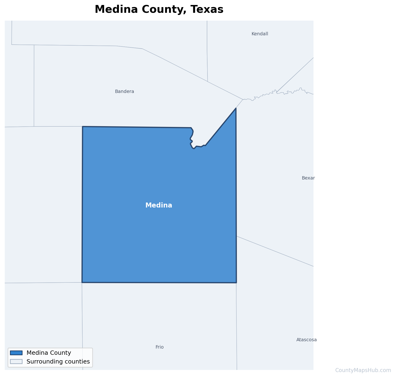Medina County map