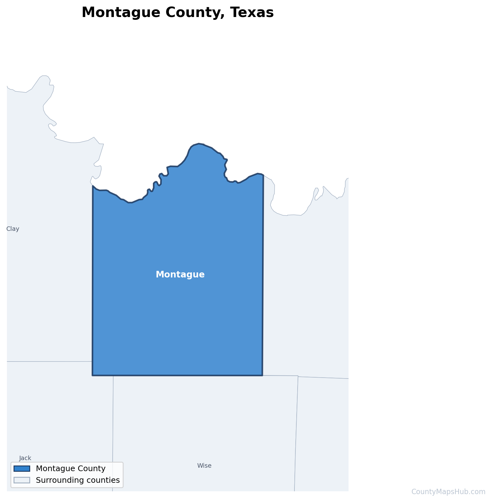 Montague County map