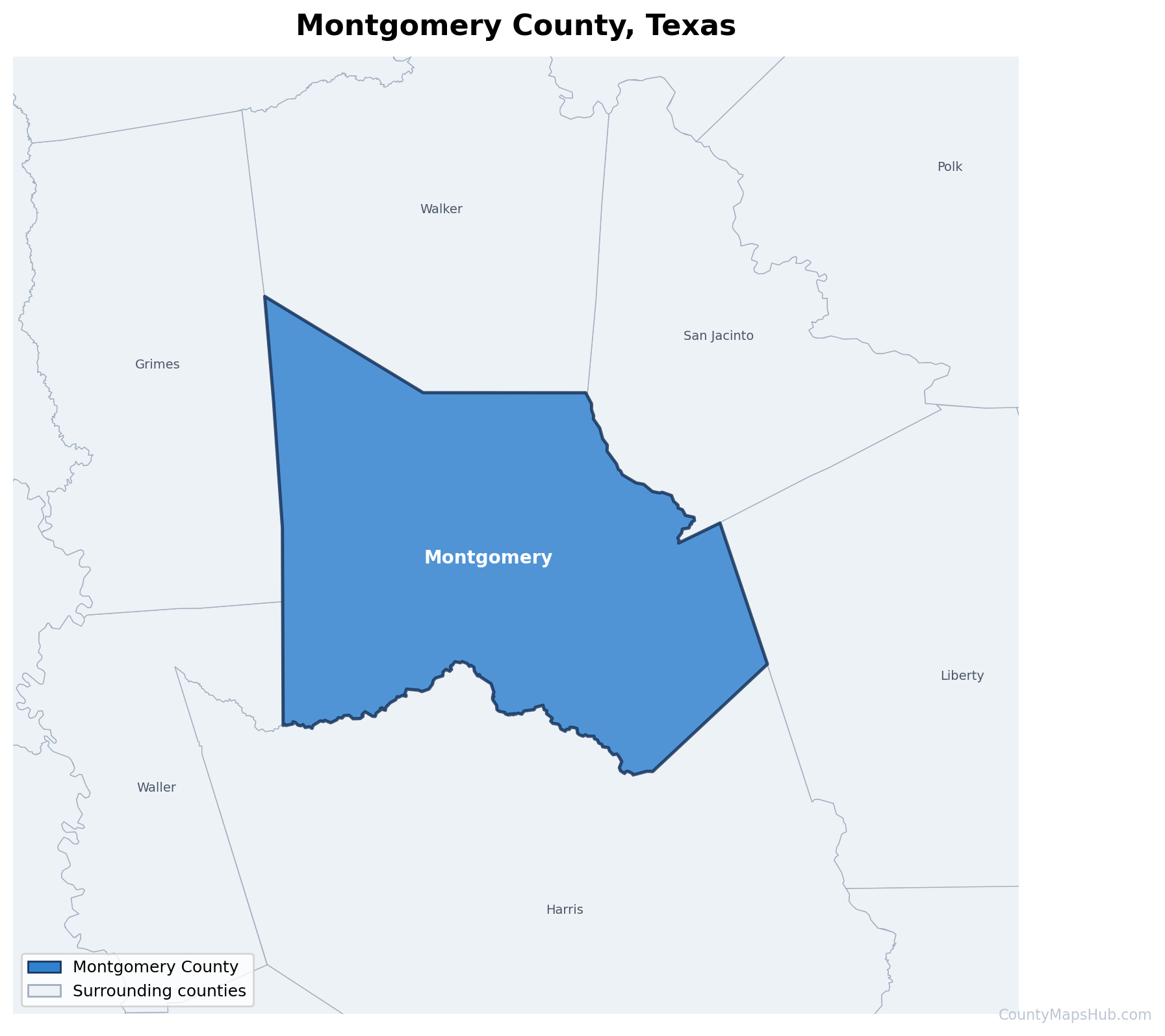 Montgomery County map