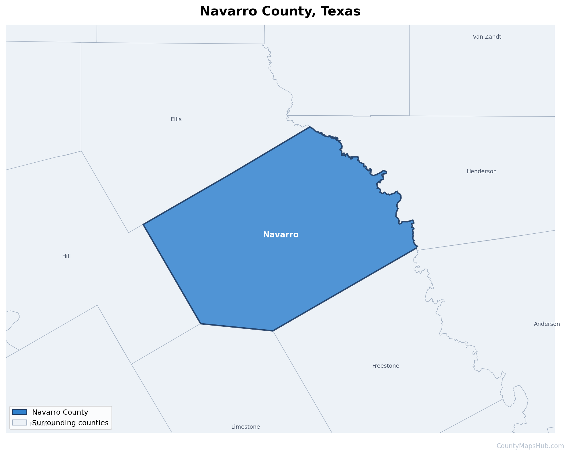Navarro County map