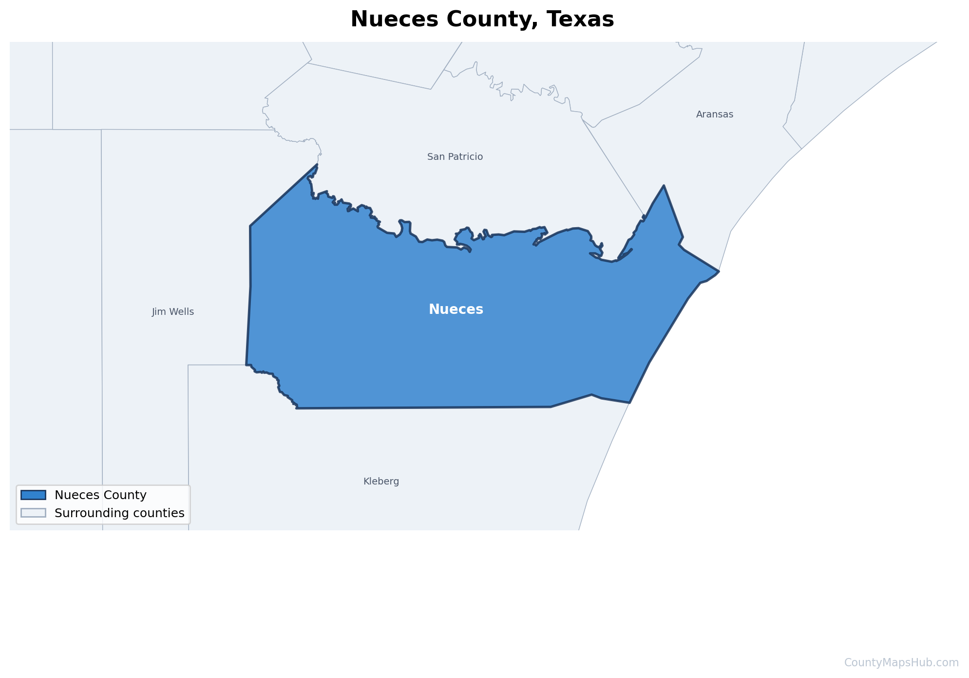 Nueces County map