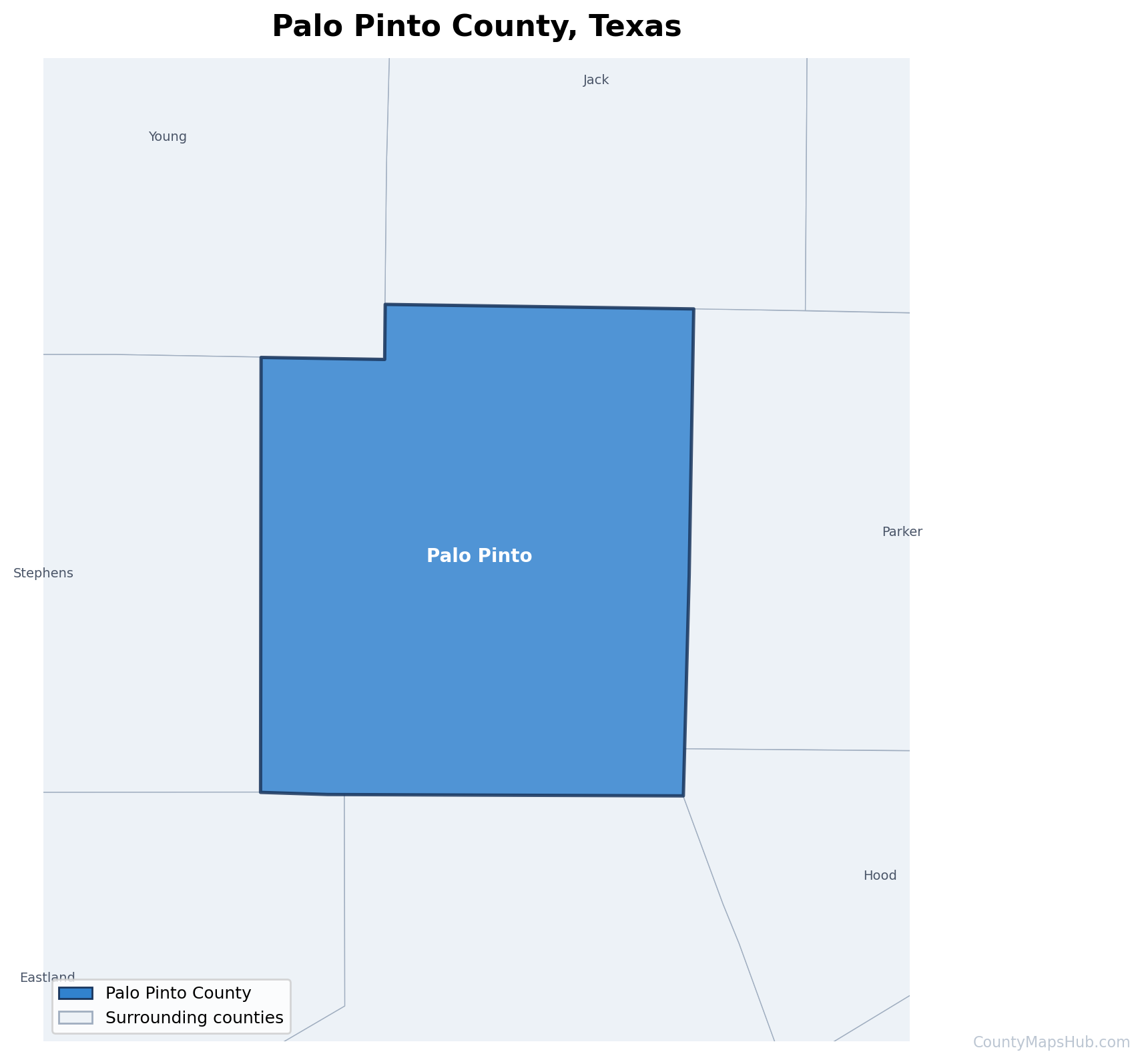 Palo Pinto County map