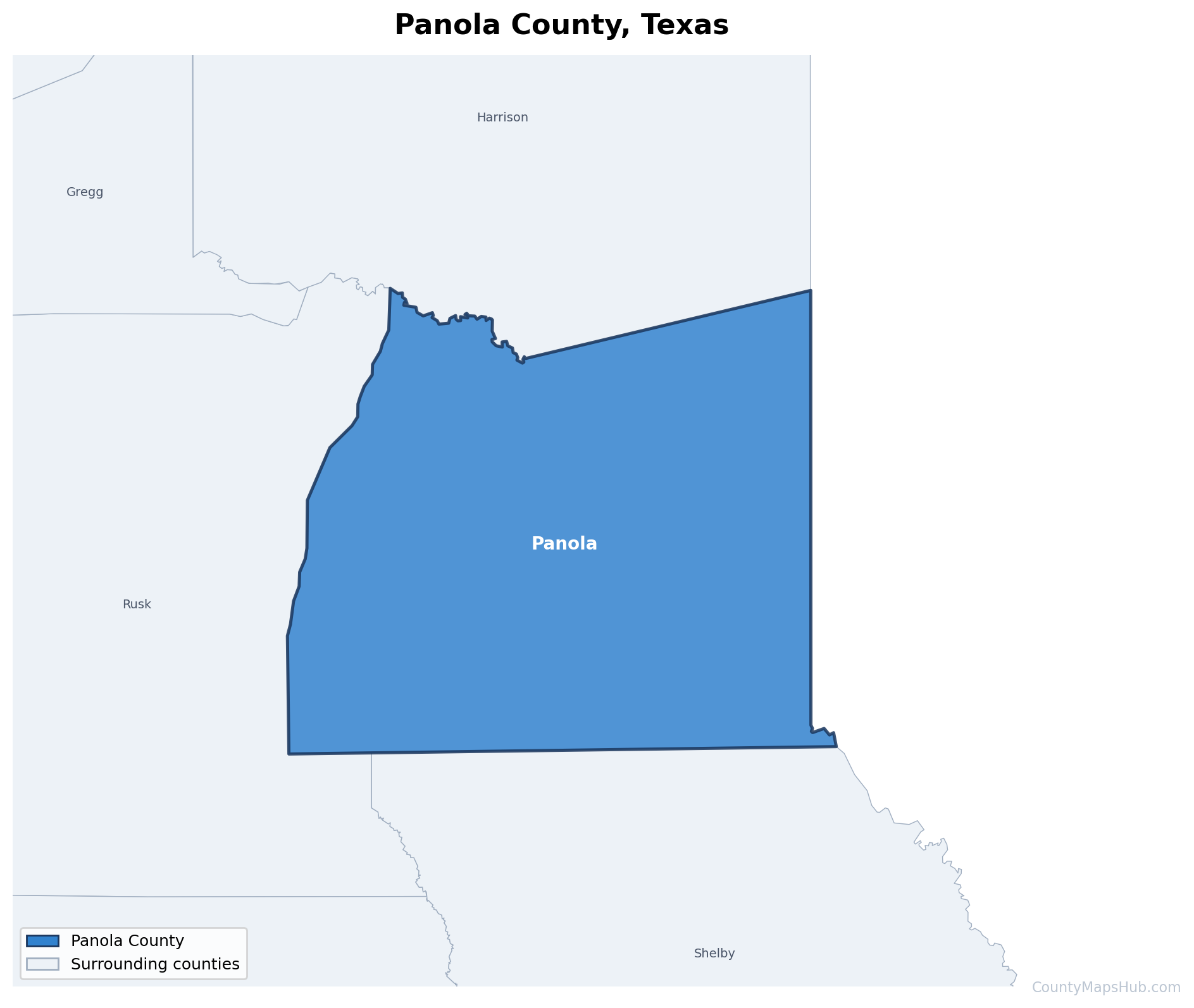Panola County map