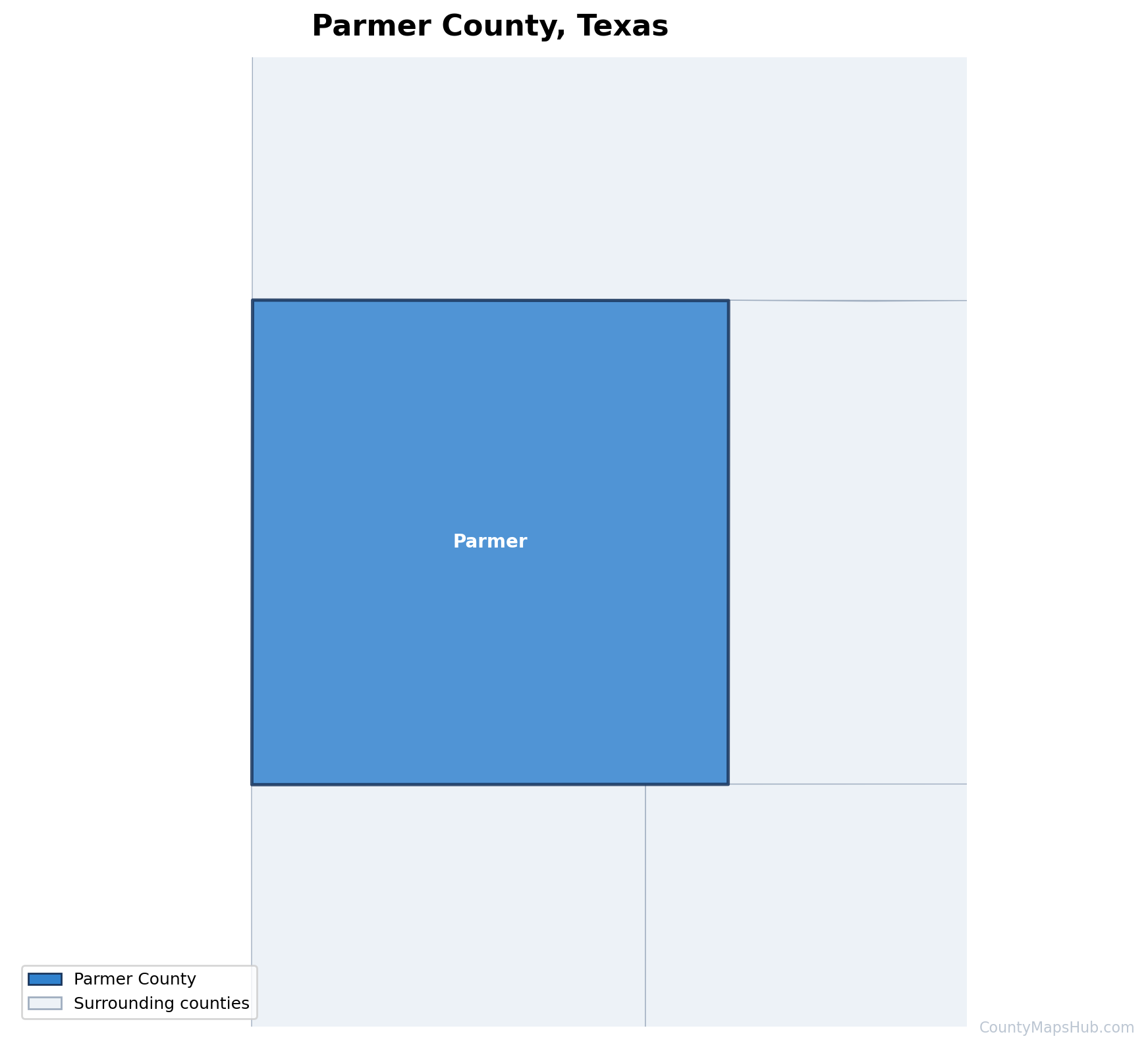 Parmer County map