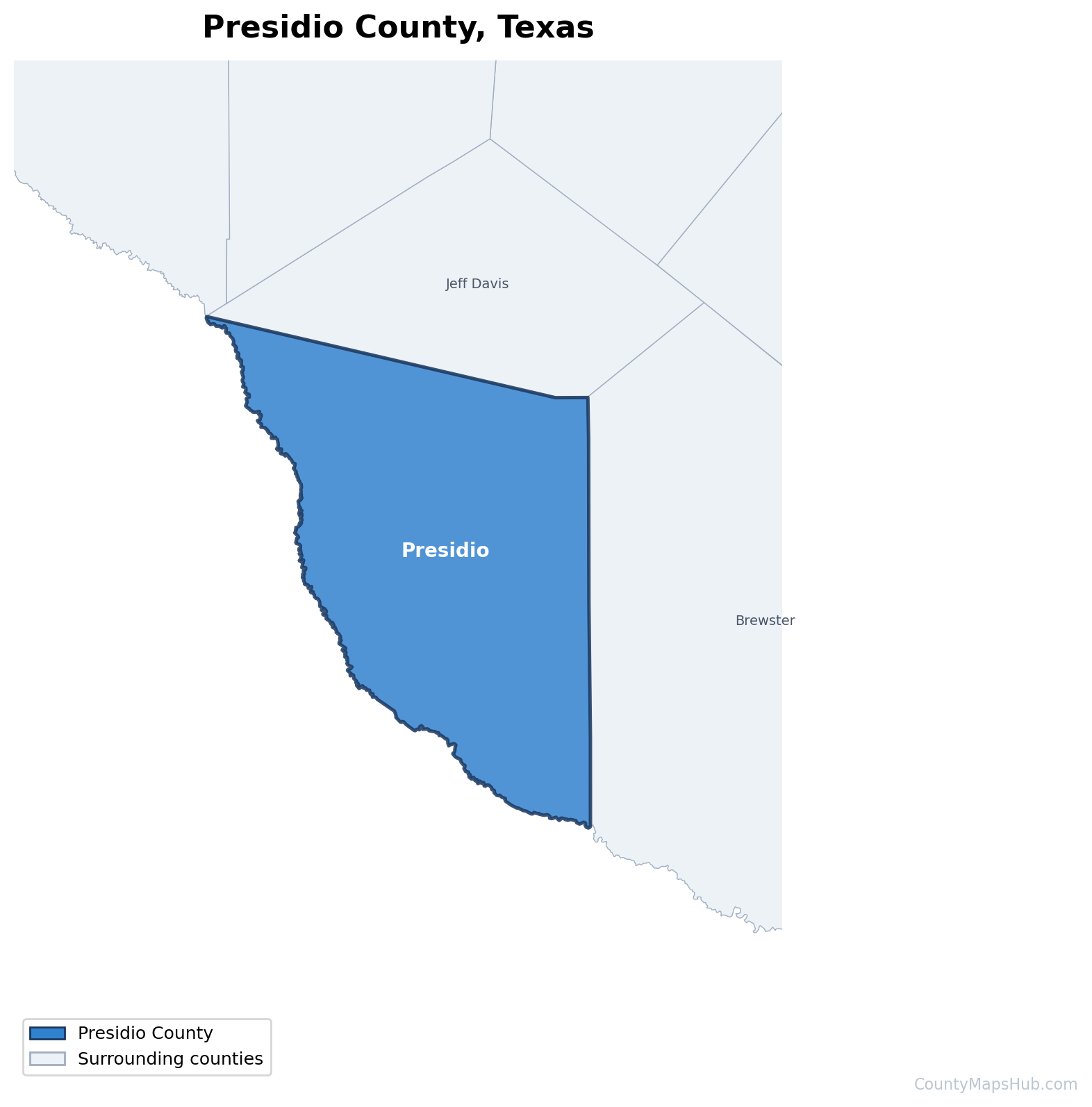 Presidio County map