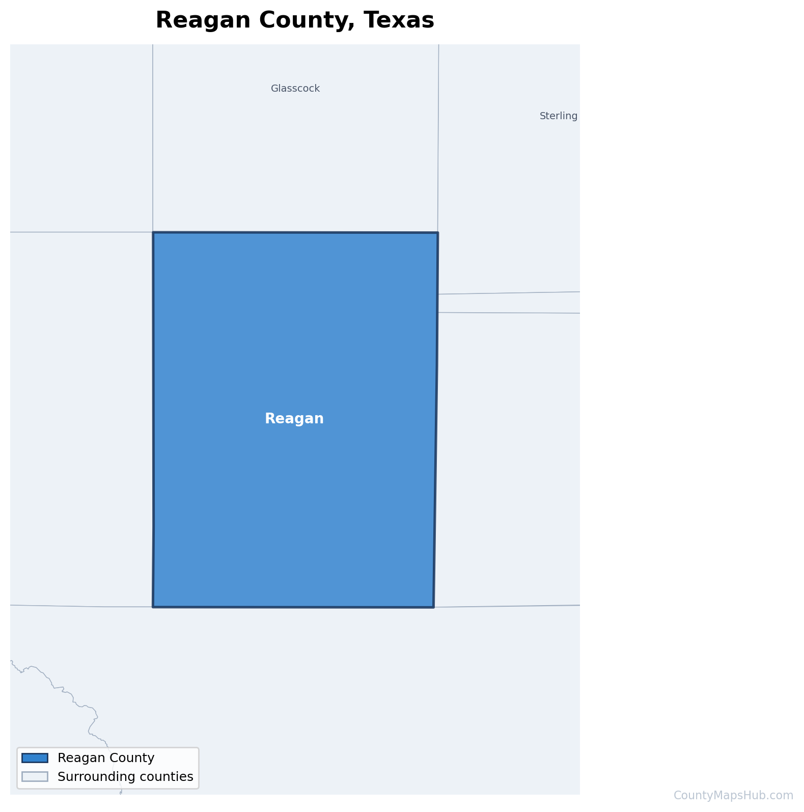 Reagan County map