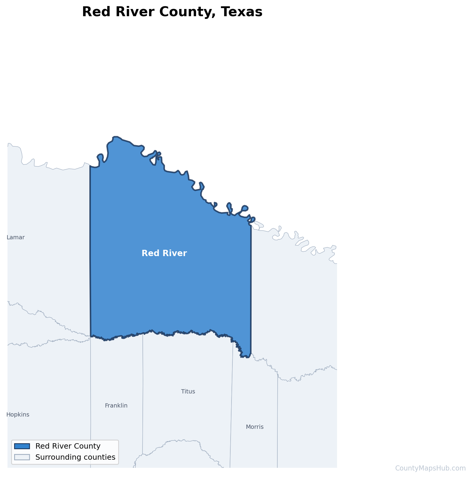Red River County map