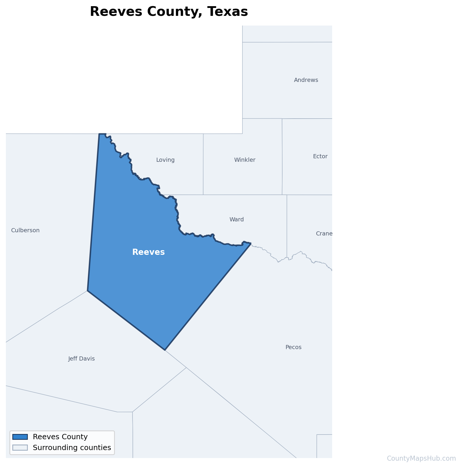 Reeves County map