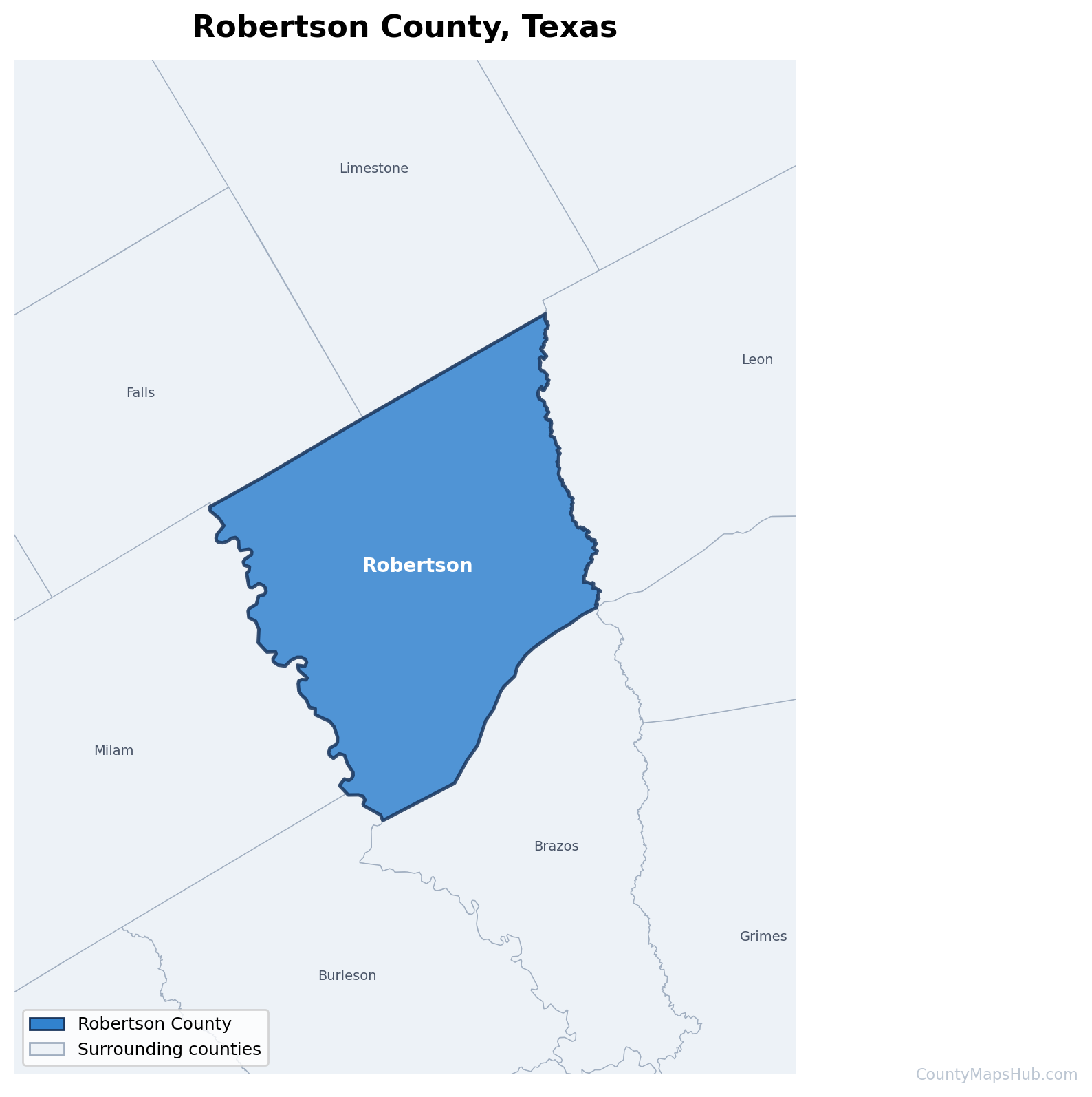 Robertson County map