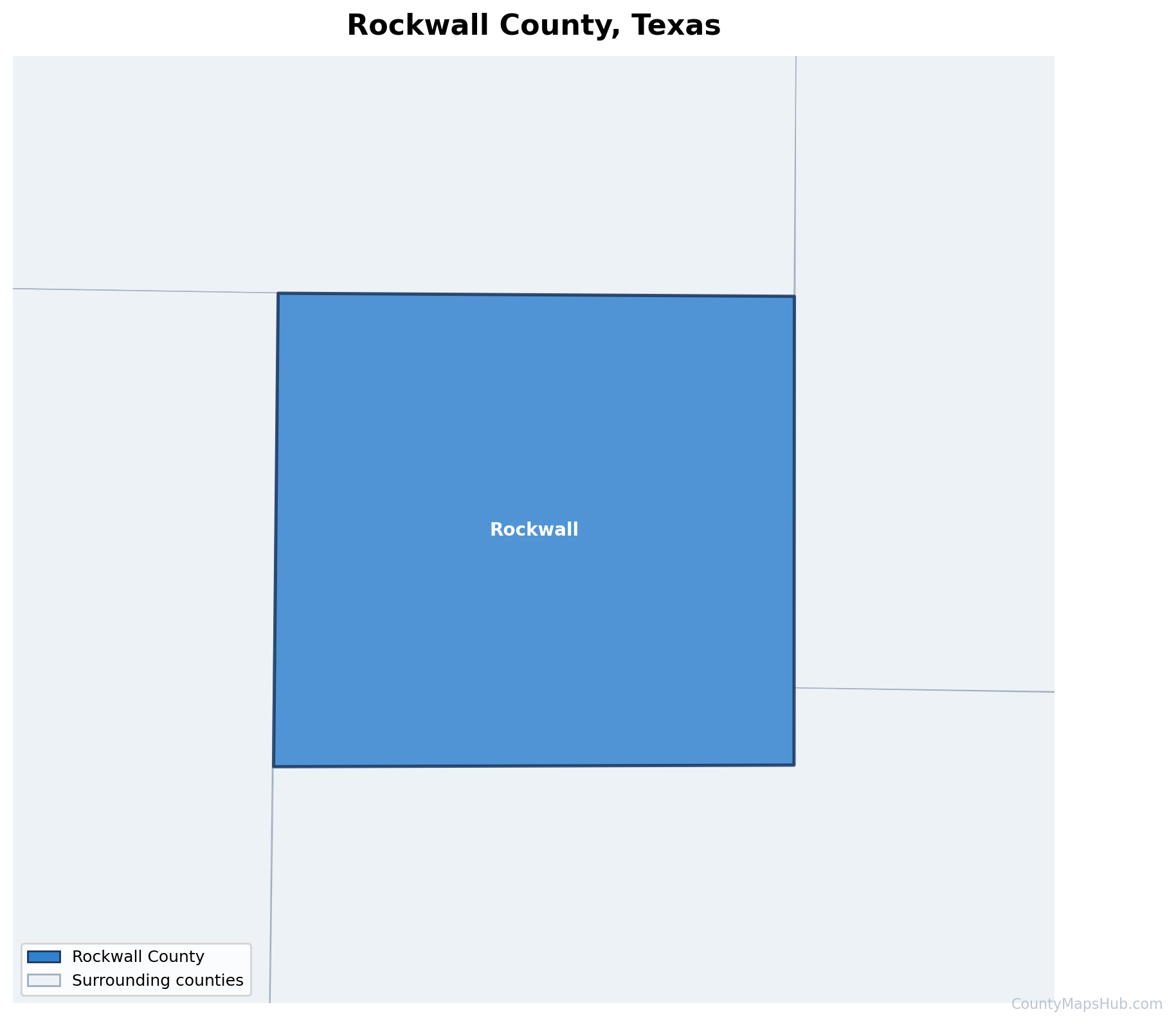 Rockwall County map