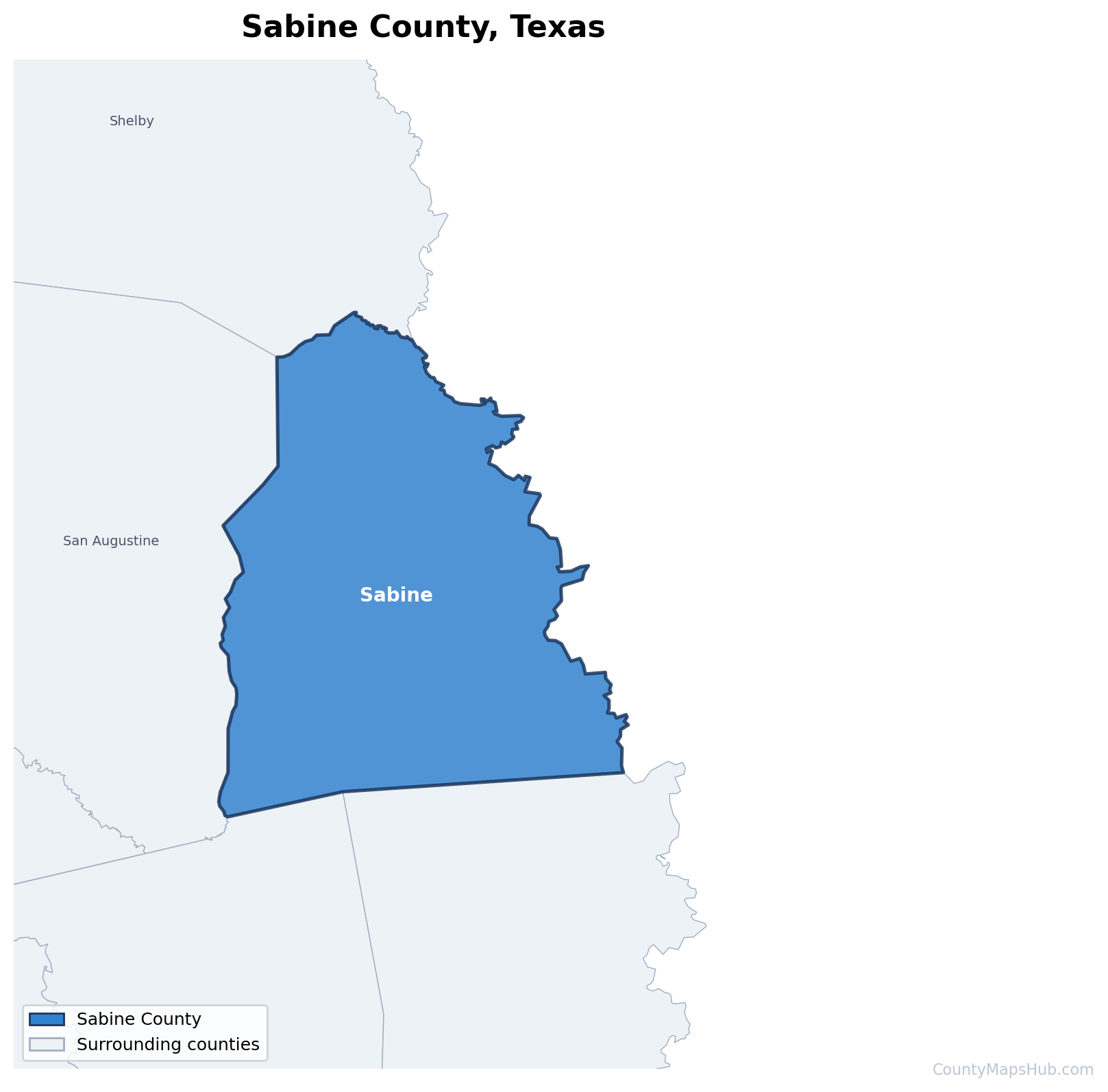 Sabine County map