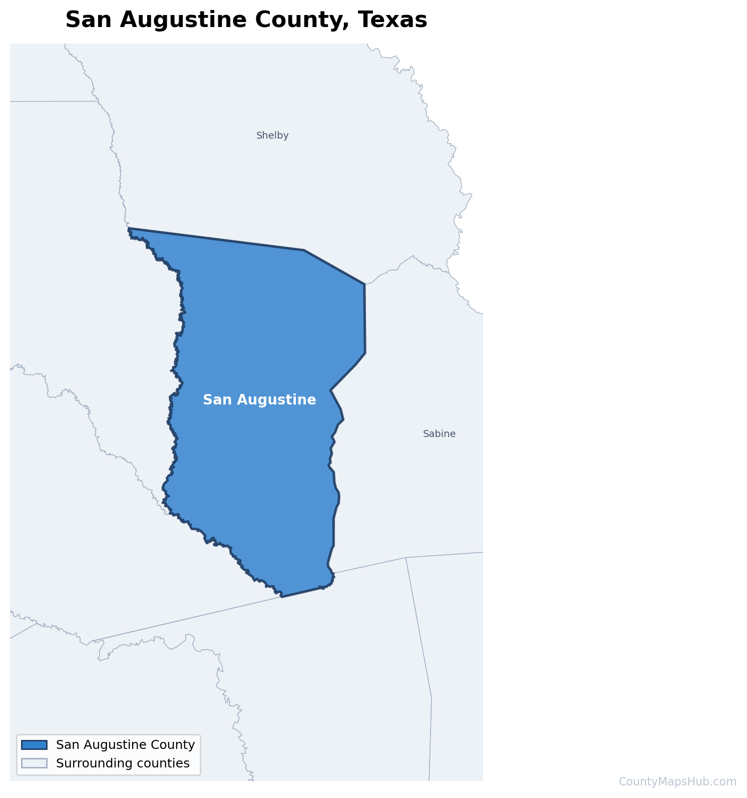 San Augustine County map