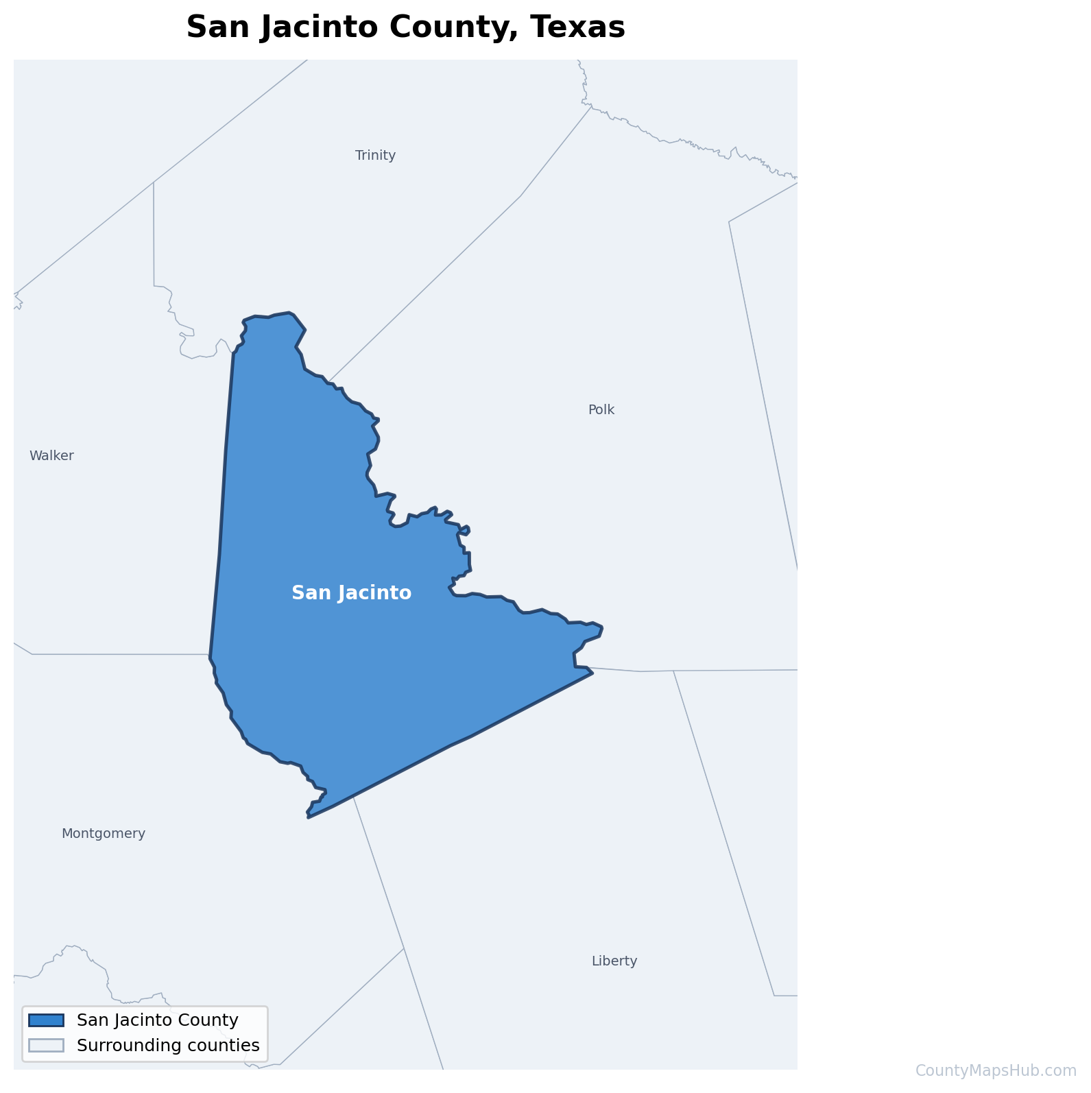 San Jacinto County map